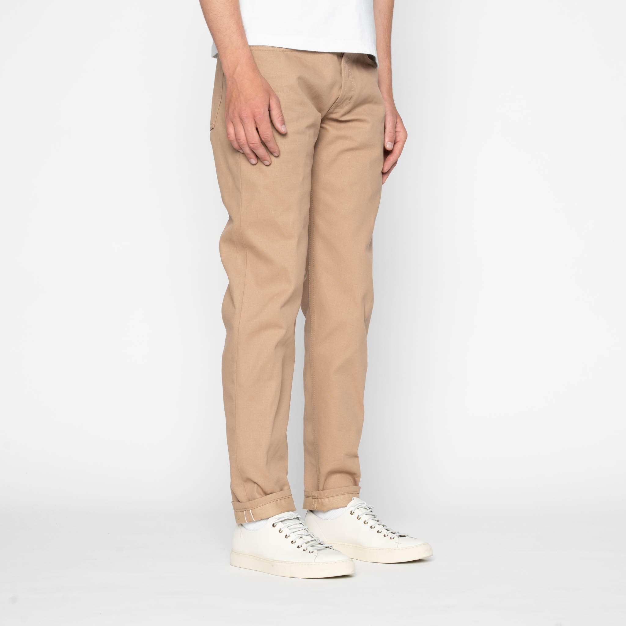 Easy Guy - Selvedge Slacks Beige | Naked & Famous Denim