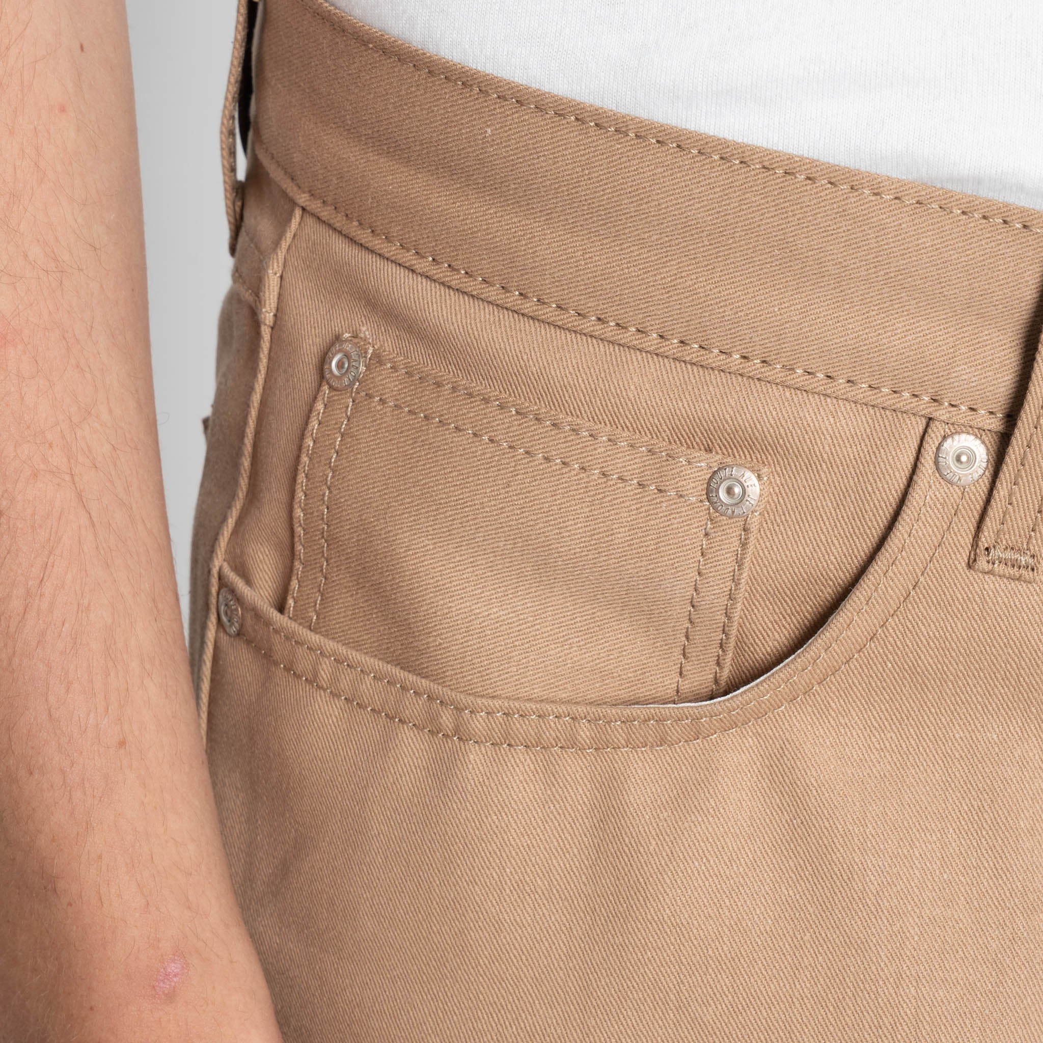 True Guy - Selvedge Slacks Beige by Naked & Famous Denim