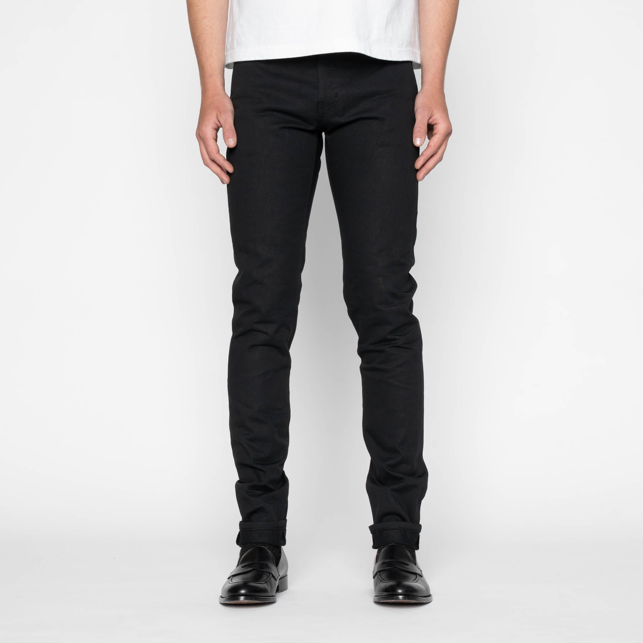 Super Guy - Wax Coated Black Stretch | Naked & Famous Denim