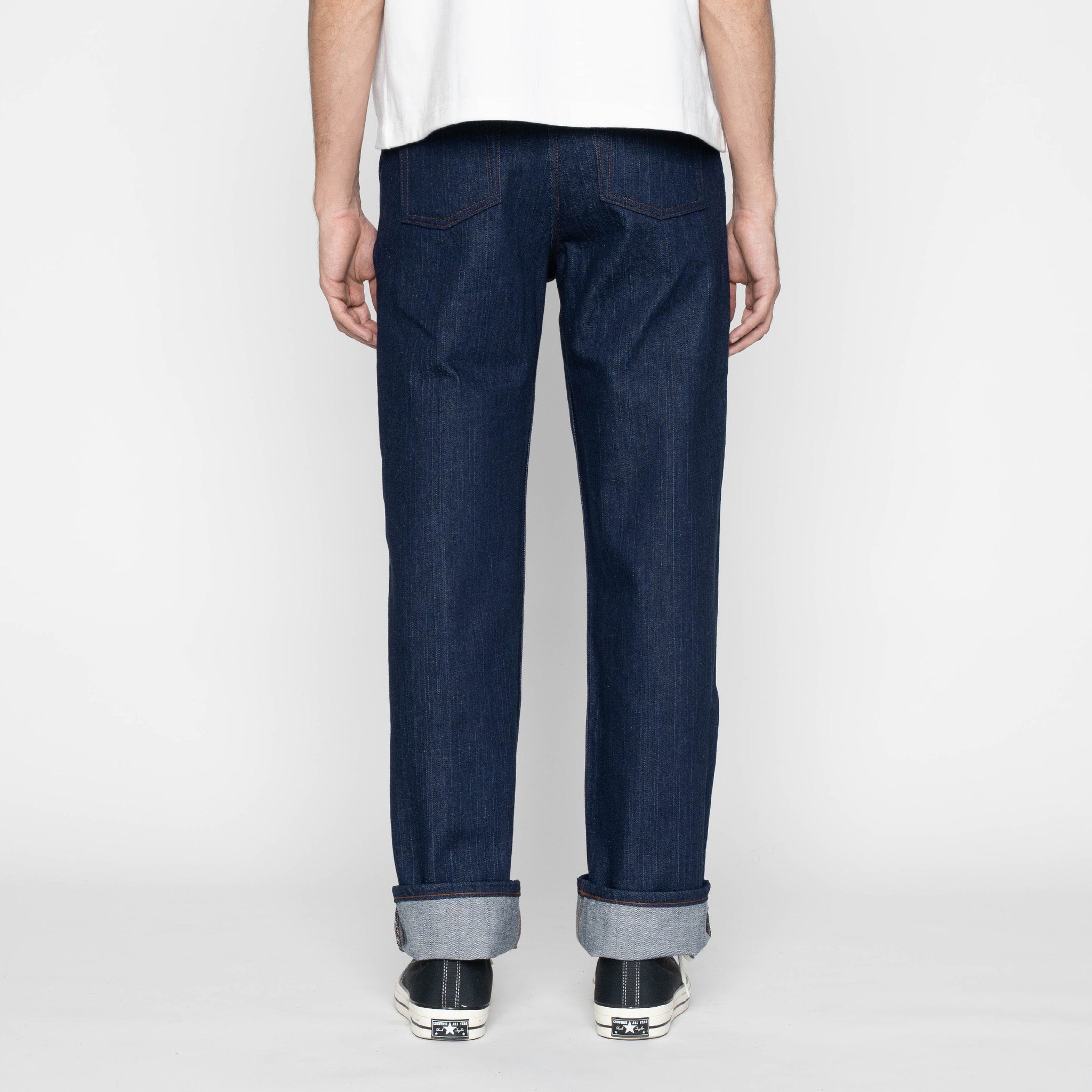 Pleated Trouser - Vertical Slub Denim