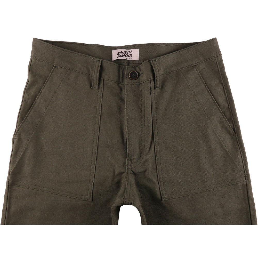 Work Pant - Green Canvas by Naked & Famous Denim