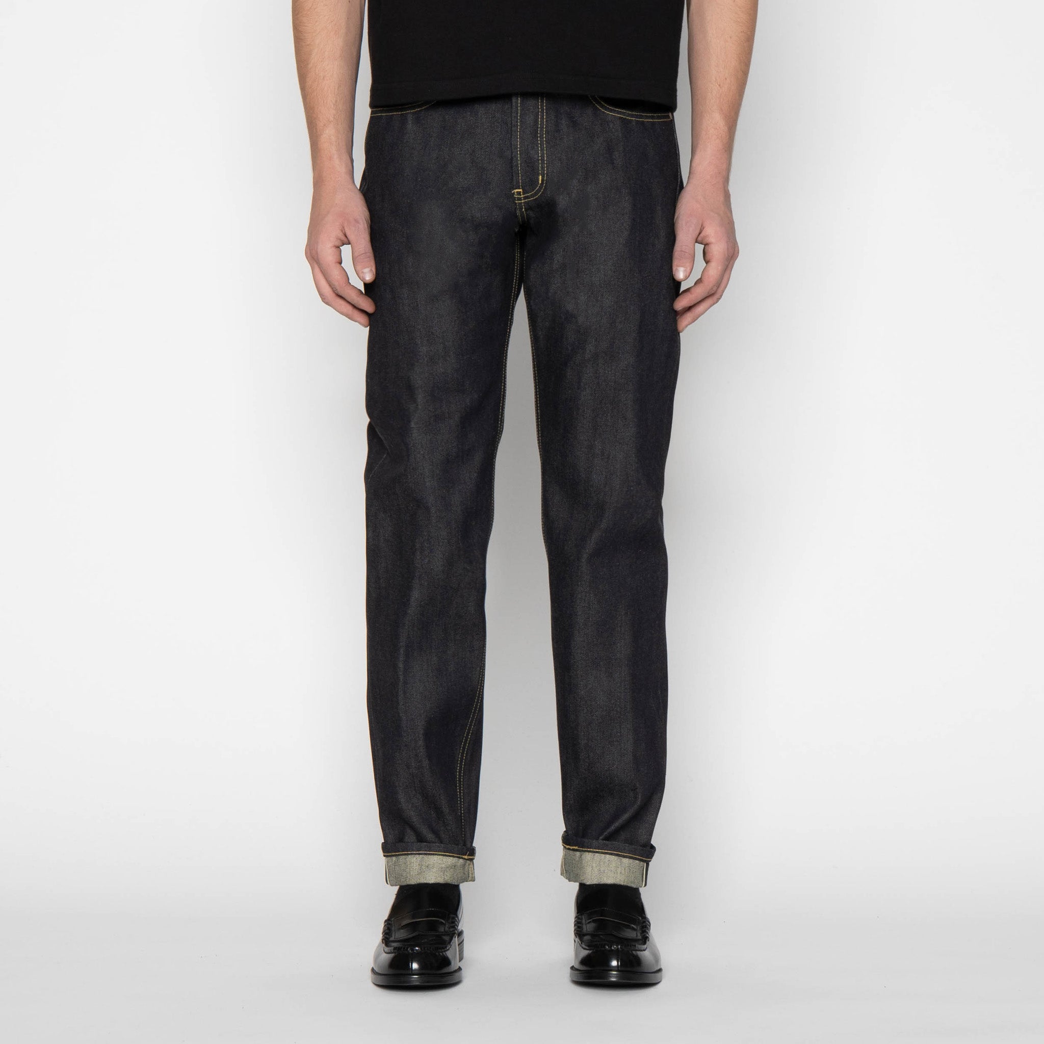 Easy Guy - Wax Coated Black Stretch | Naked & Famous Denim