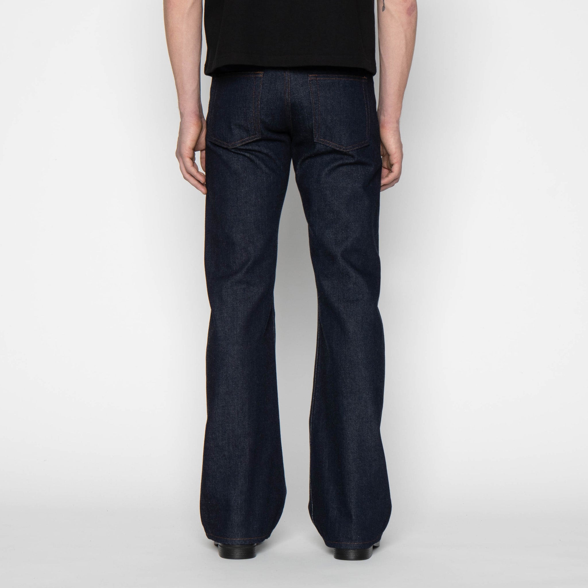 Groovy Guy Jeans: Our bootcut fit; high rise, standard thigh and