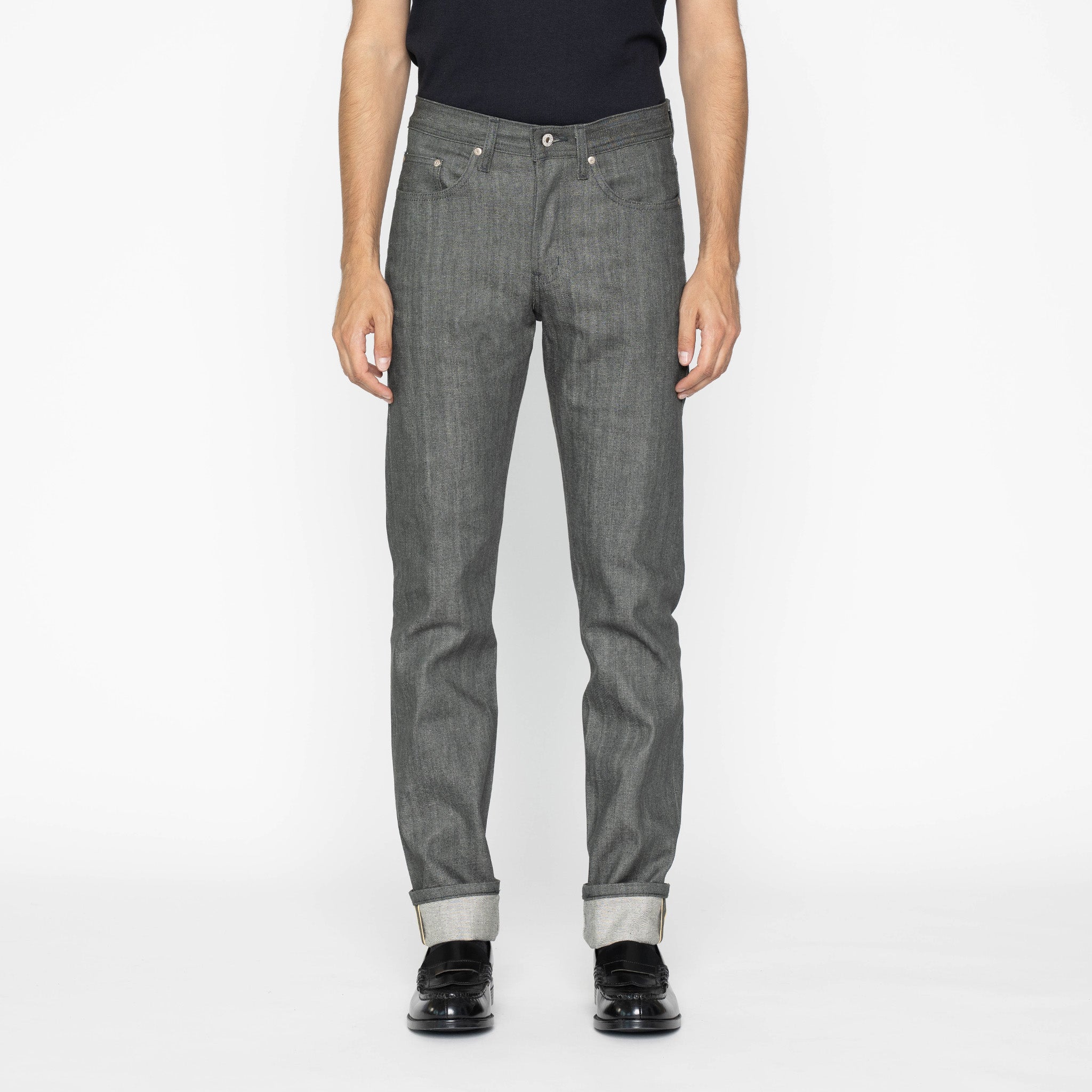 デニム 34 Weird Guy グレー Naked & Famous Weird Guy Jeans: Men's Tapered Fit Denim