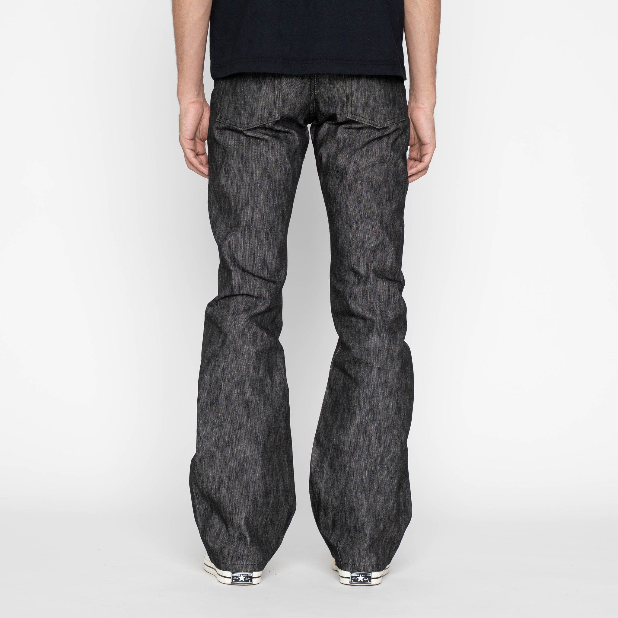 Groovy Guy Jeans: Our bootcut fit; high rise, standard thigh and