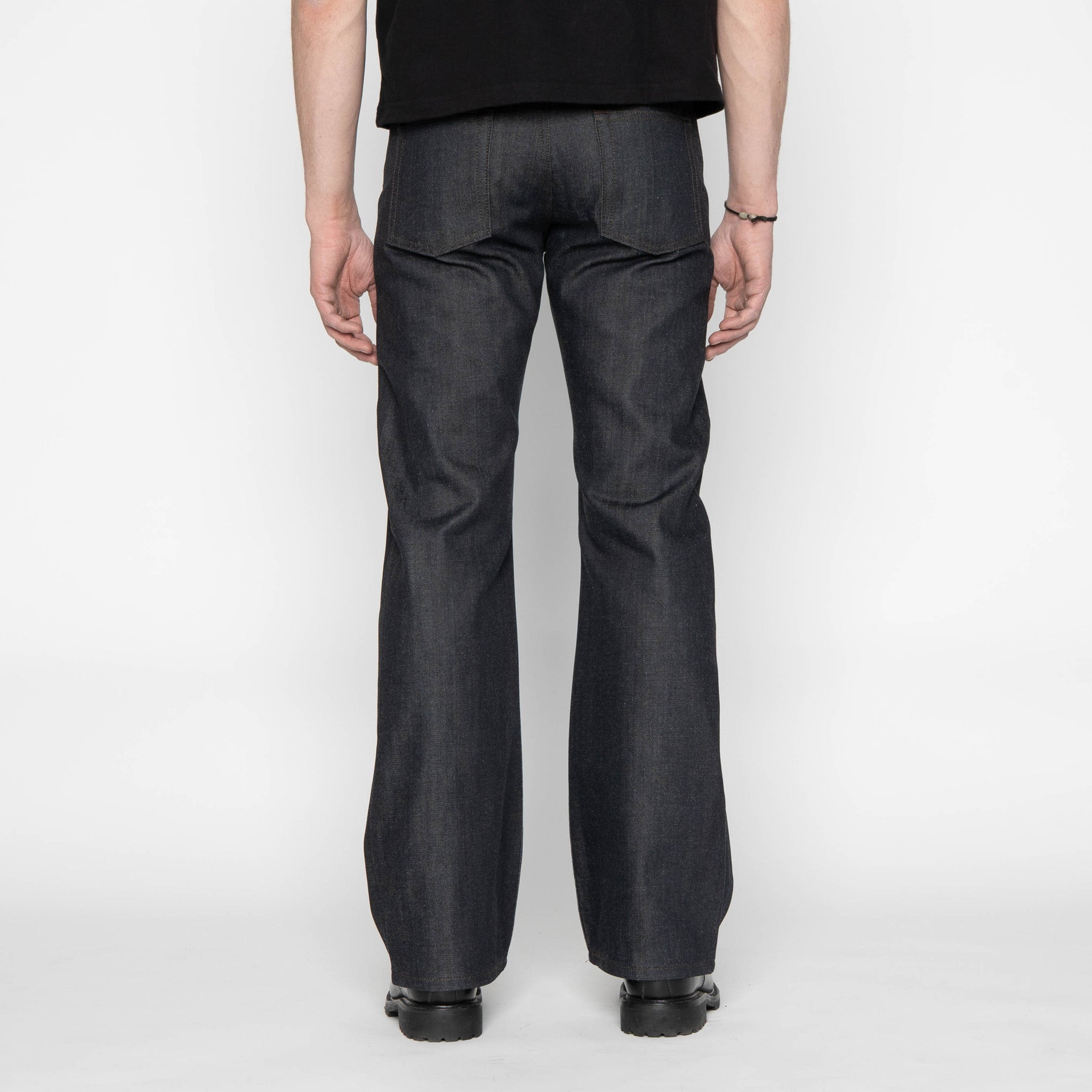 Groovy Guy Jeans: Our bootcut fit; high rise, standard thigh and