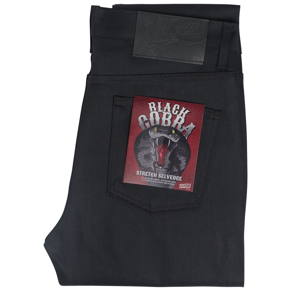 Stacked Guy - Black Cobra Stretch Selvedge by Naked & Famous Denim