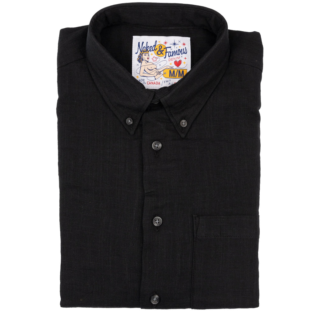 Easy Shirt - Double Weave Gauze - Black by Naked & Famous Denim
