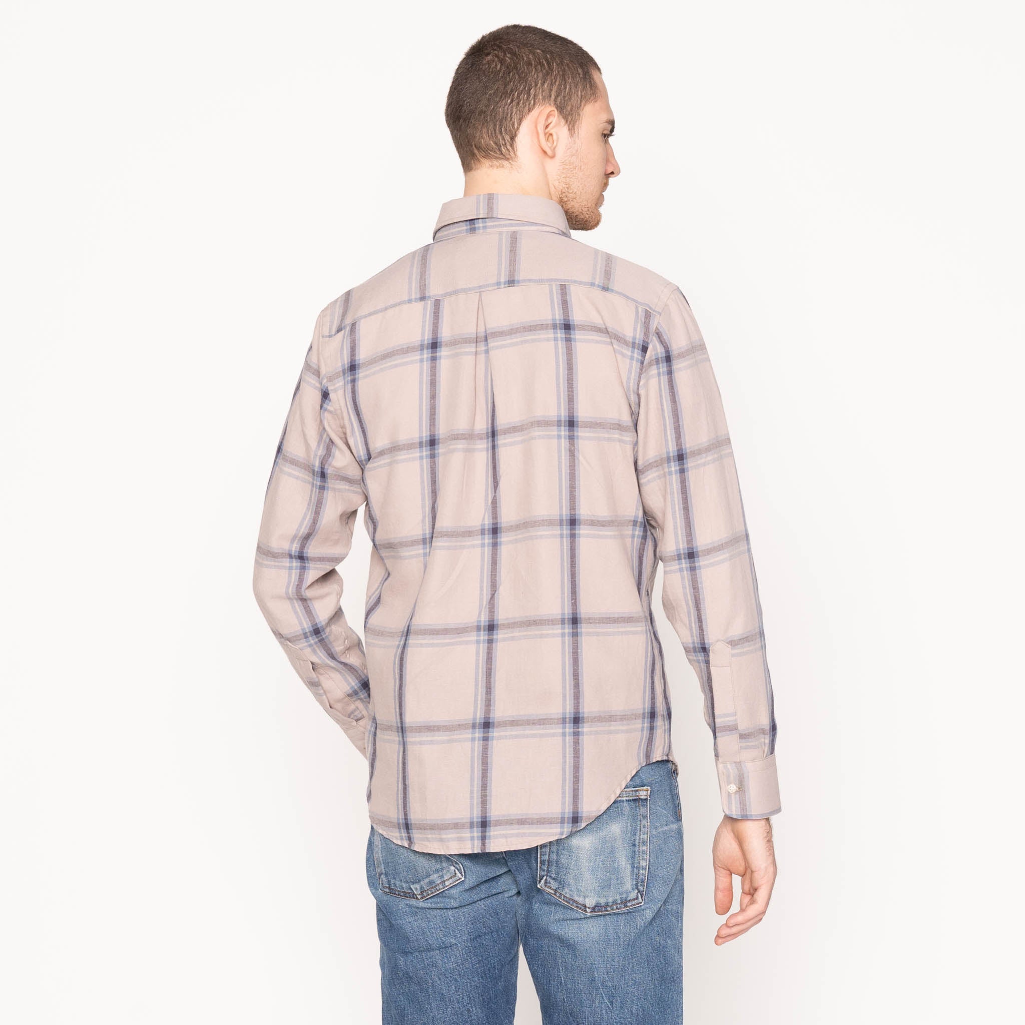 Easy Shirt - Hemp Blend Check - Sand