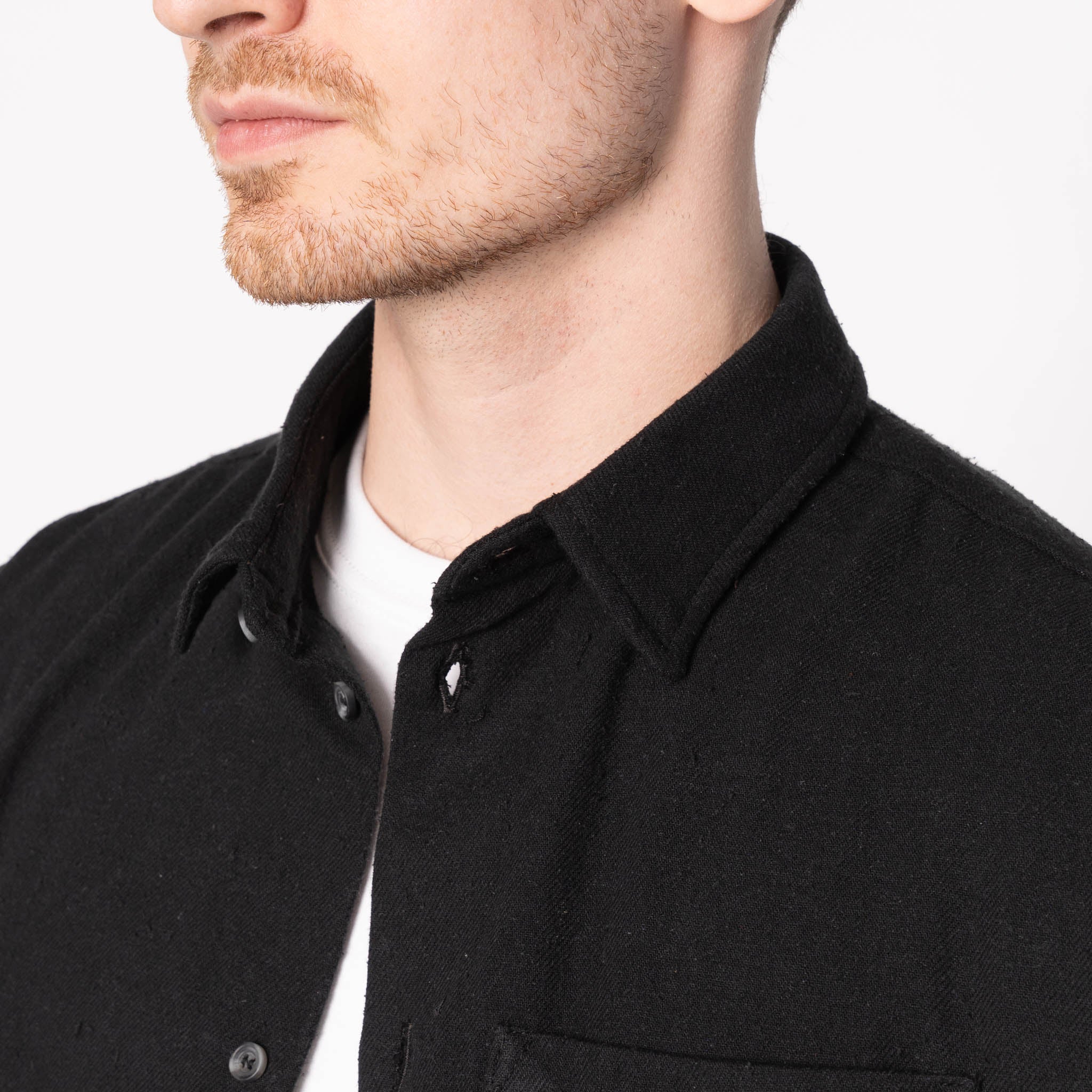 True Shirt - Silk Blend Twill - Black by Naked & Famous Denim