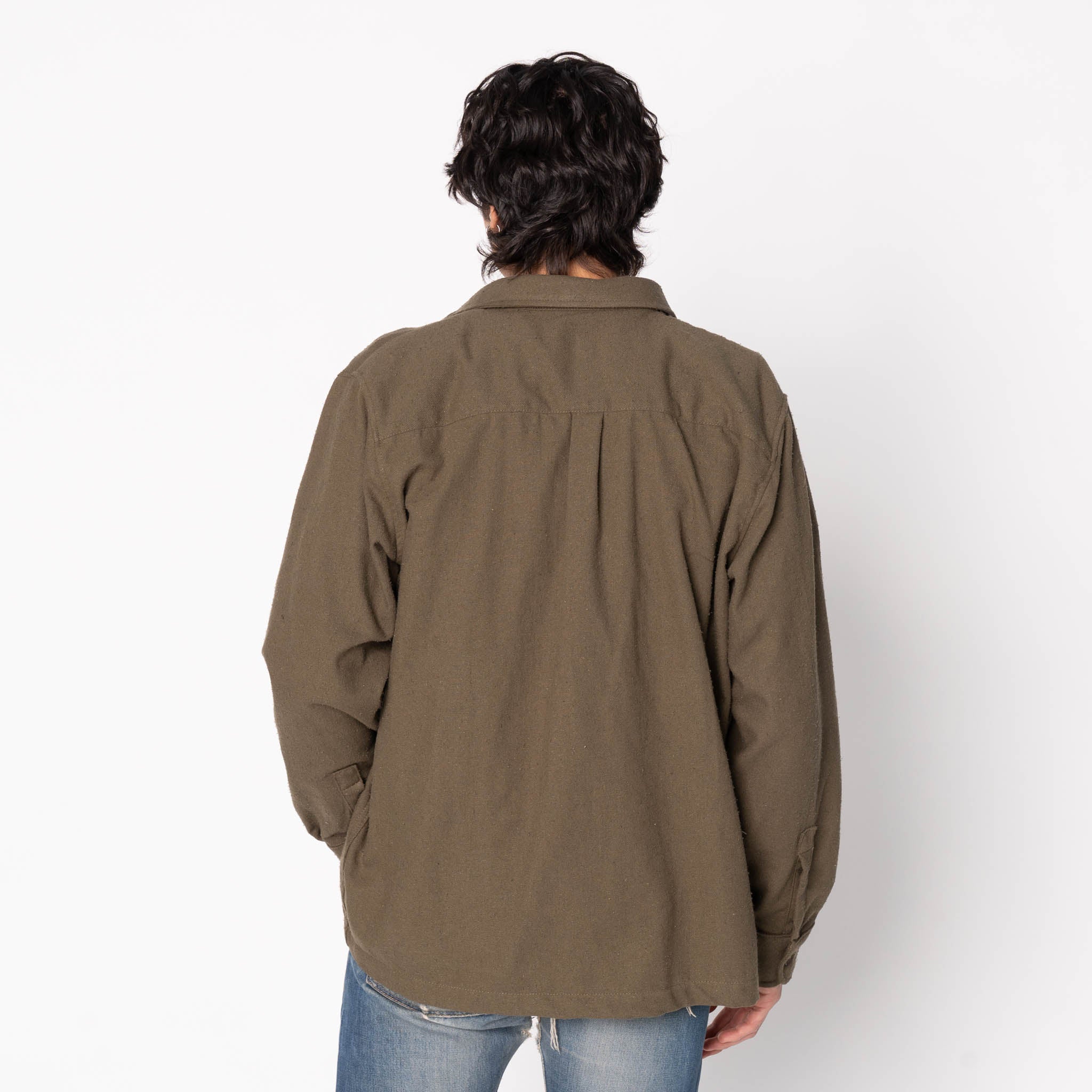 True Shirt - Silk Blend Twill - Green by Naked & Famous Denim