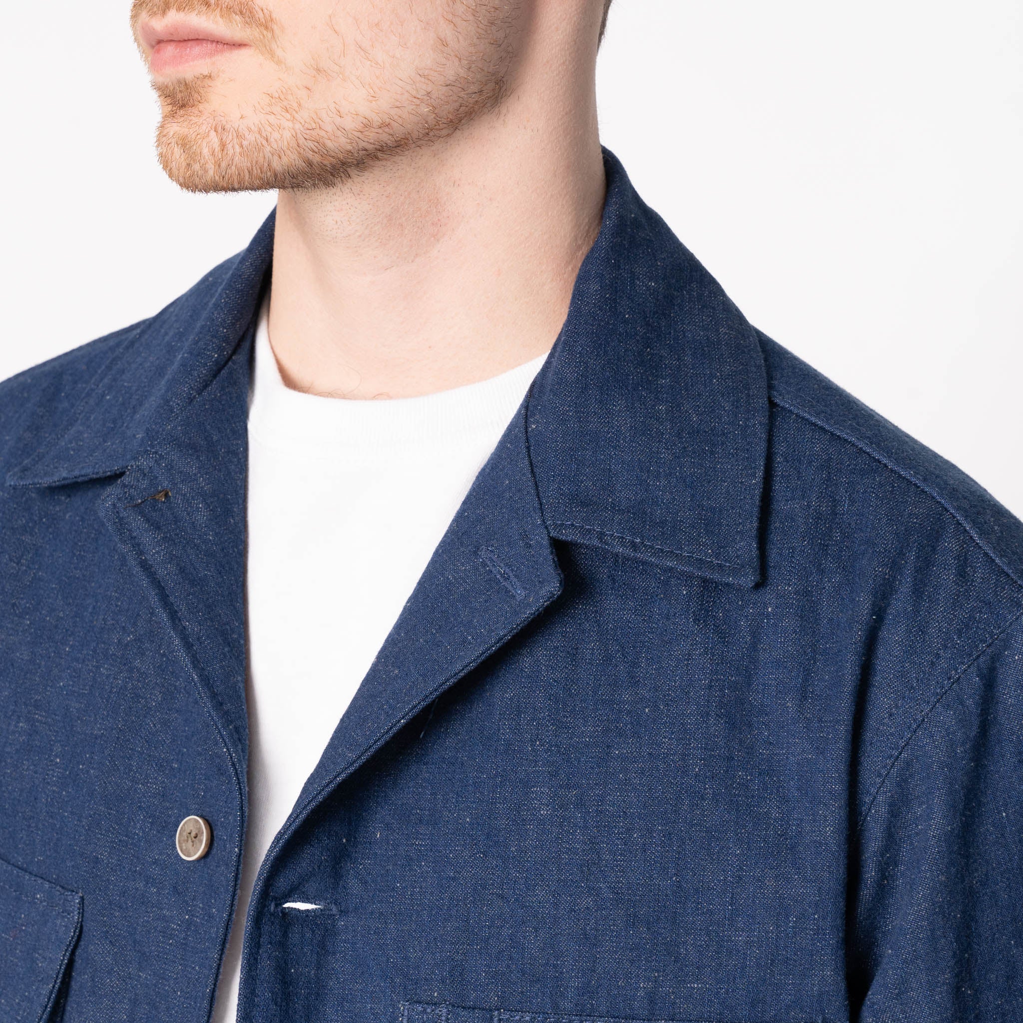 J-POP シャツ サカナクション NF BLOUSON SHIRTS ネイビー NULUCIE SHIRT - Dark Blue Denim