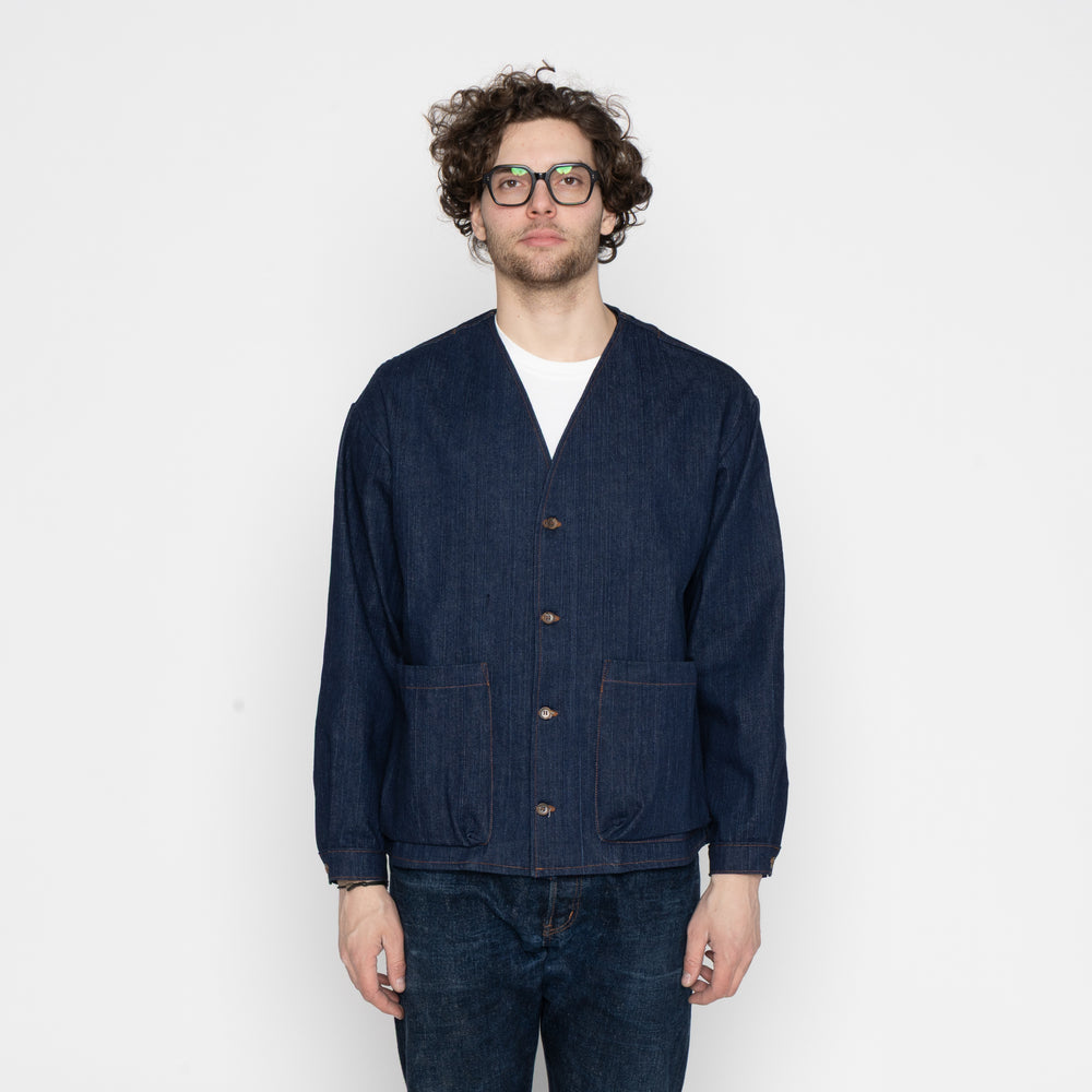 Wise Guy Jacket - Vertical Slub Denim - Indigo by Naked & Famous Denim
