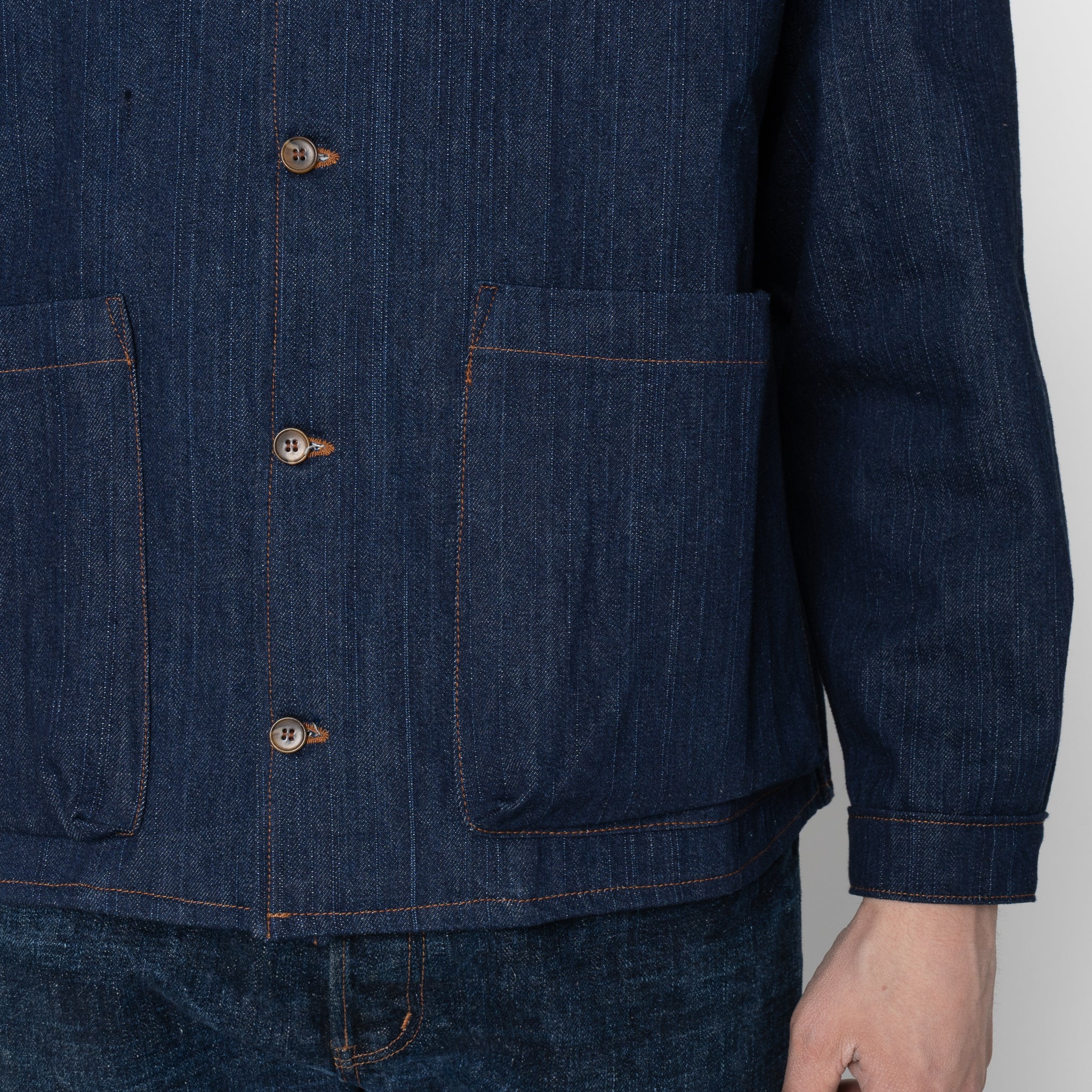 Wise Guy Jacket - Vertical Slub Denim - Indigo by Naked & Famous Denim