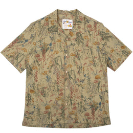 Aloha Shirt - Flowers Painting - Earth by Naked & Famous Denim