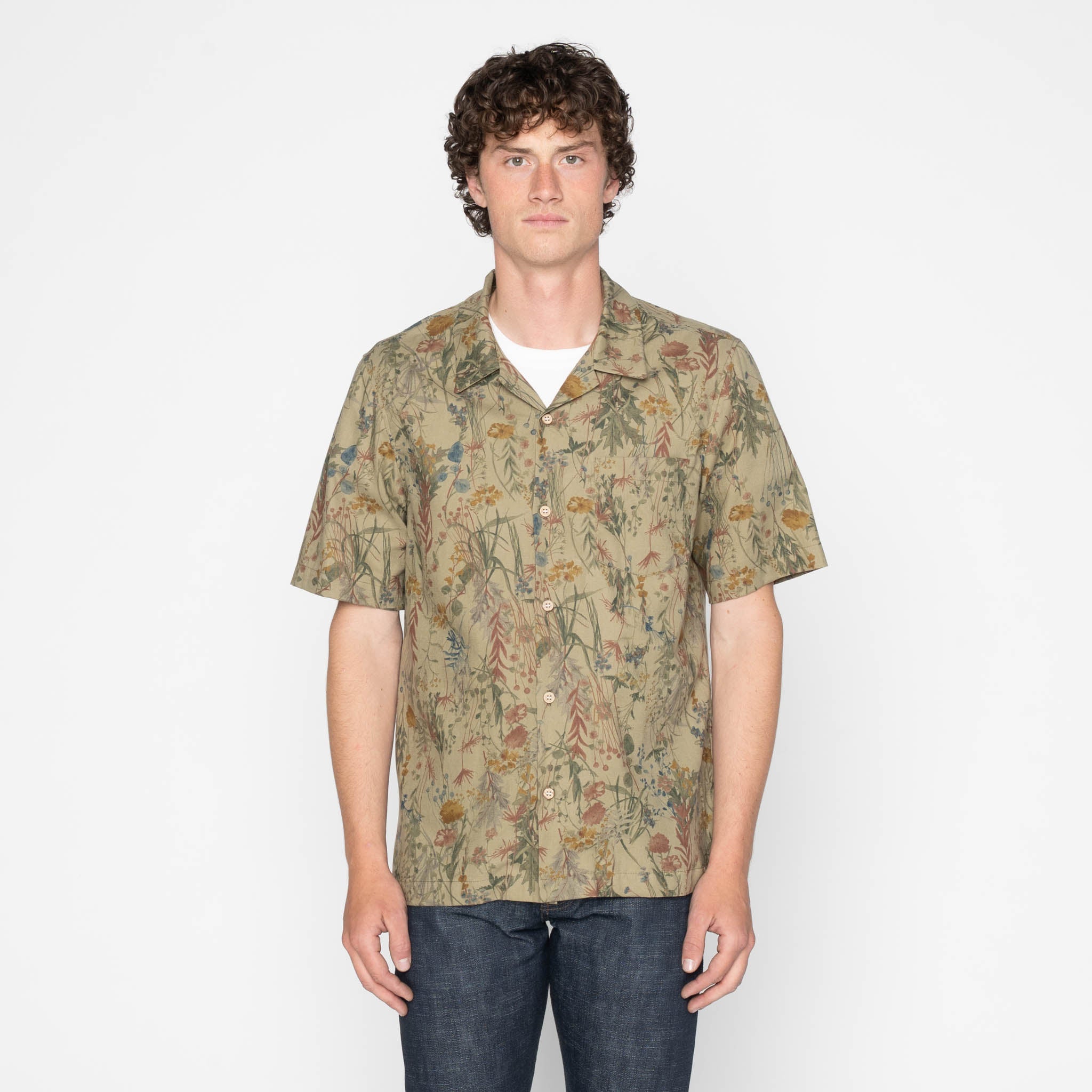 Aloha Shirt - Skeletons - Dark Grey | Naked & Famous Denim
