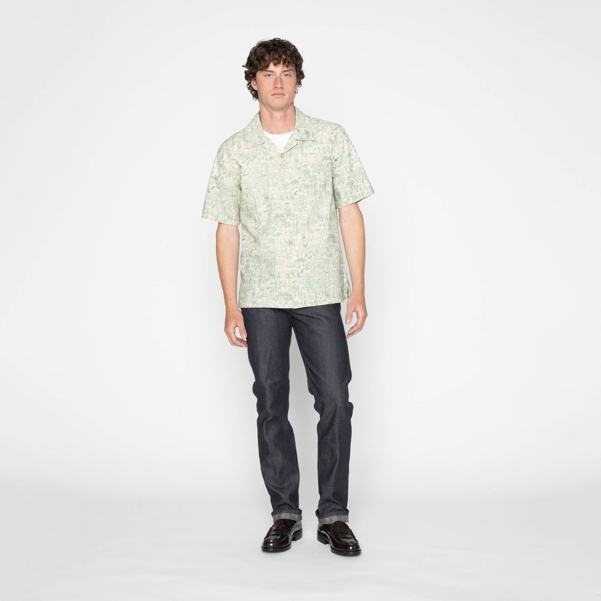 Aloha Shirt - Dobby Bands - Natural