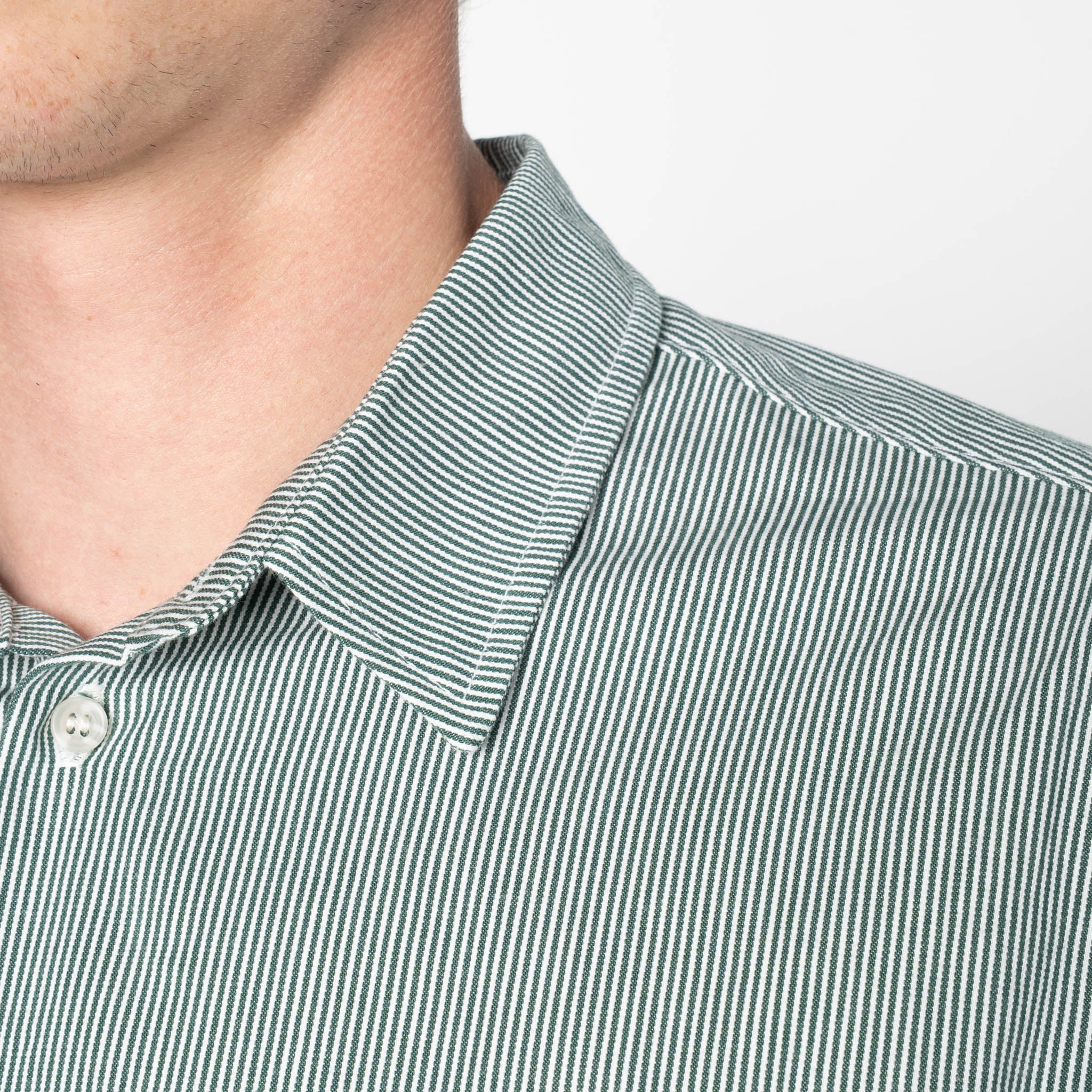 True Shirt - Organic Hickory - Green by Naked & Famous Denim