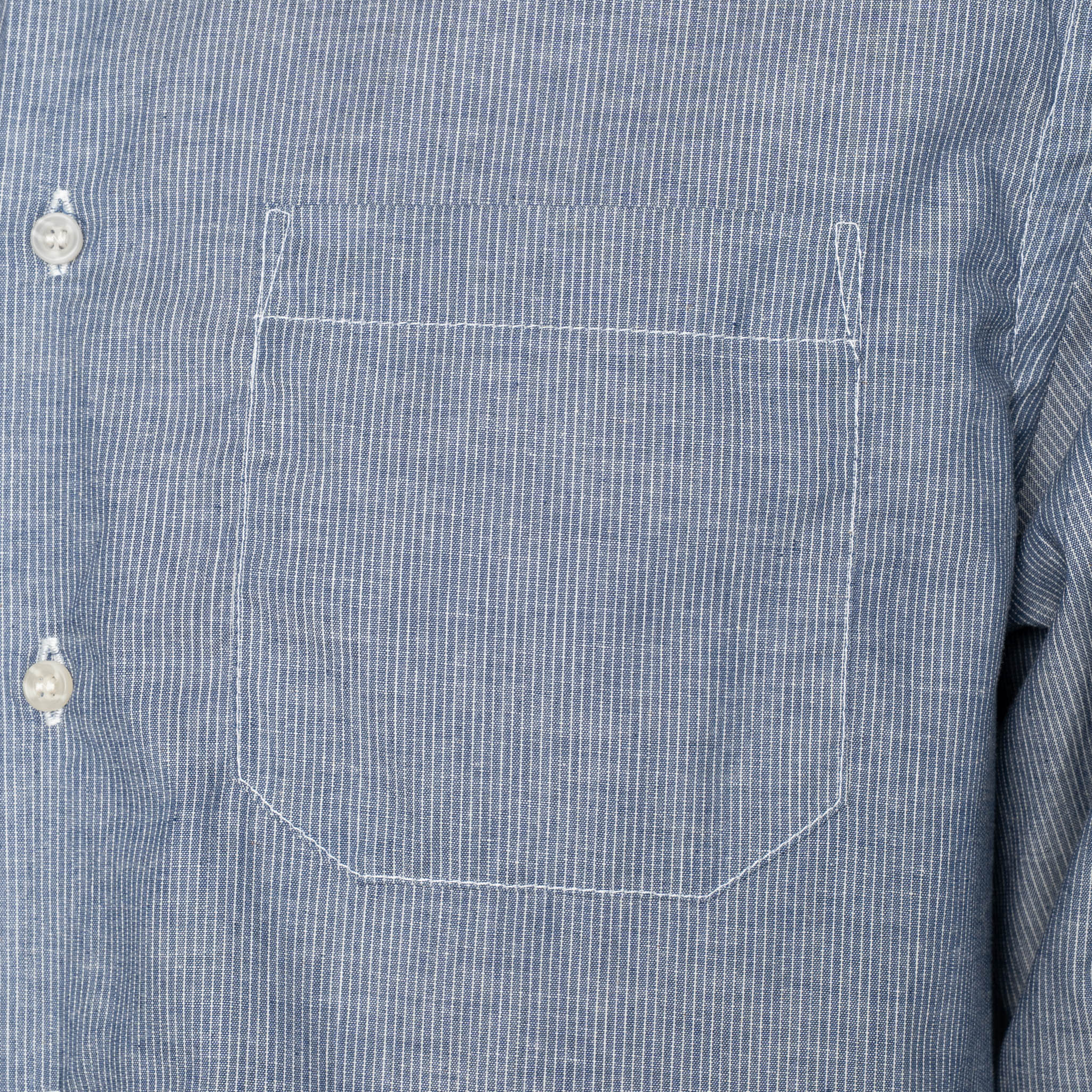 True Shirt - Indigo Stripe Selvedge - Indigo