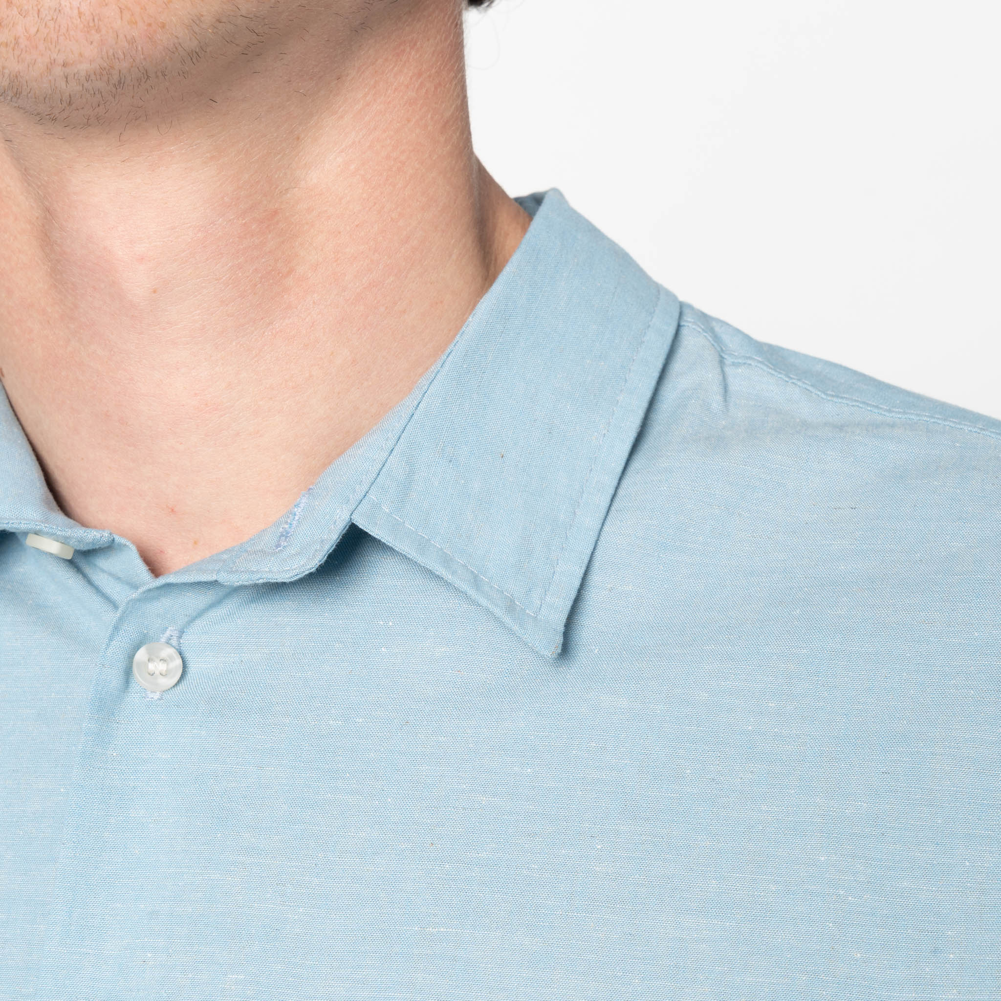 True Shirt - Selvedge Chambray - Pale Blue by Naked & Famous Denim