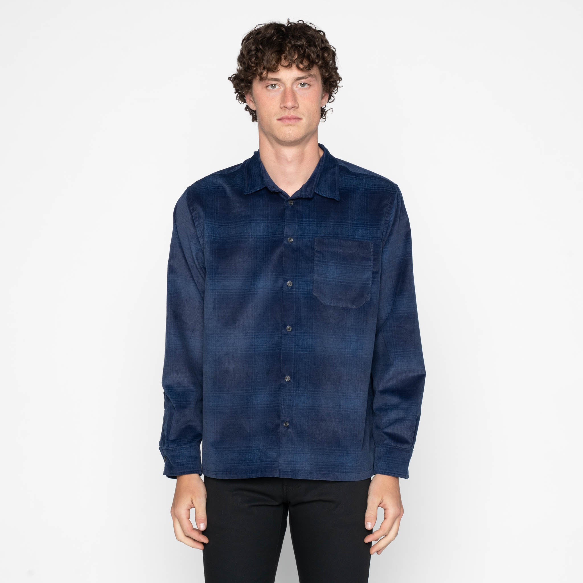 True Shirt - Indigo Corduroy - Indigo by Naked & Famous Denim