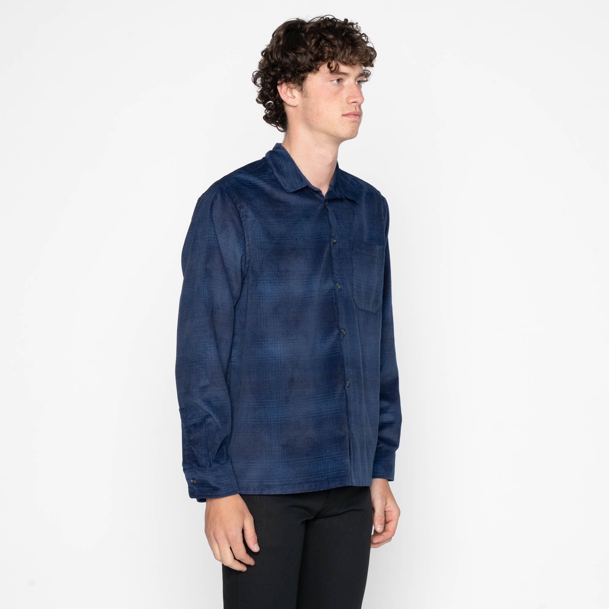 True Shirt - Indigo Corduroy - Indigo by Naked & Famous Denim