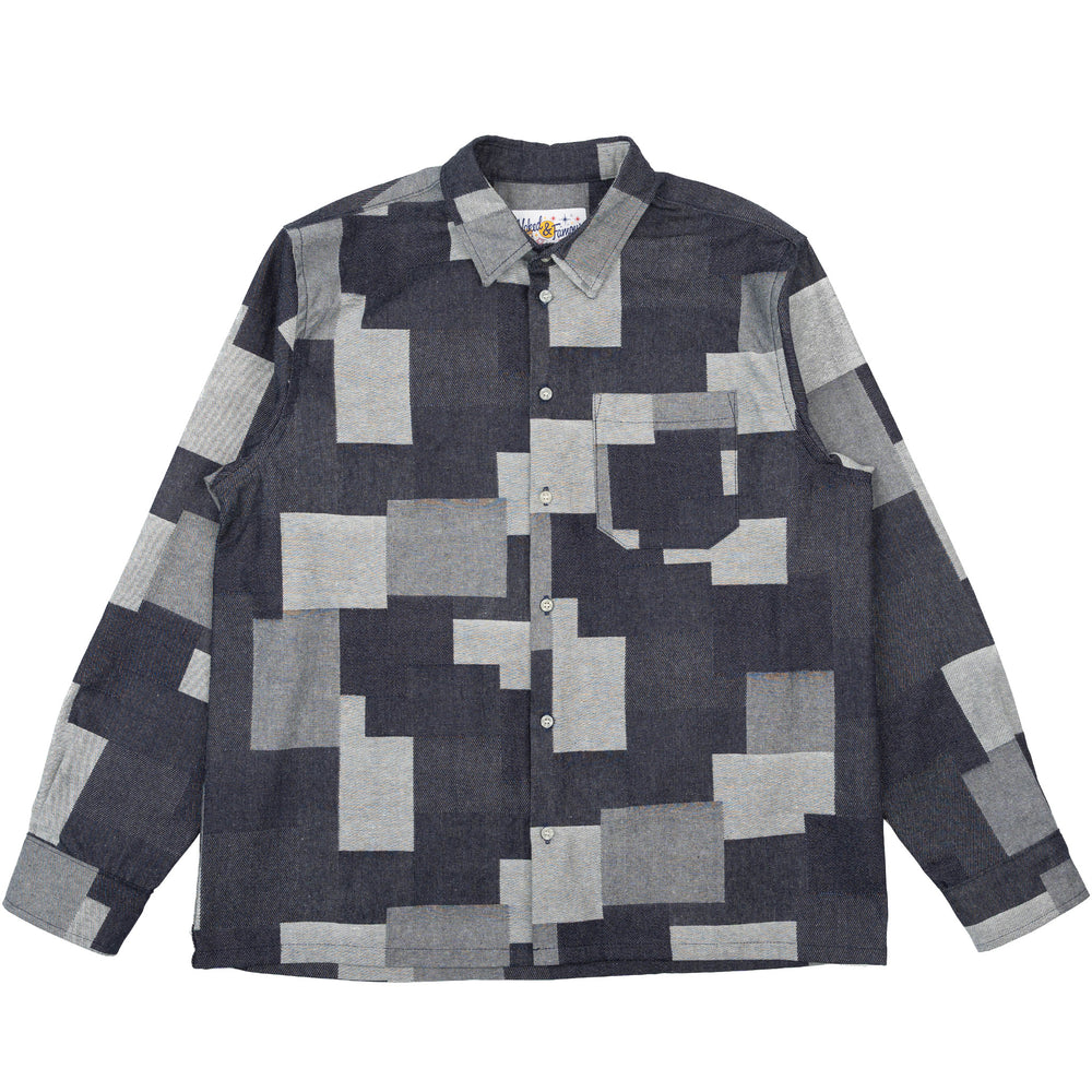 True Shirt - Jacquard Denim - Indigo by Naked & Famous Denim