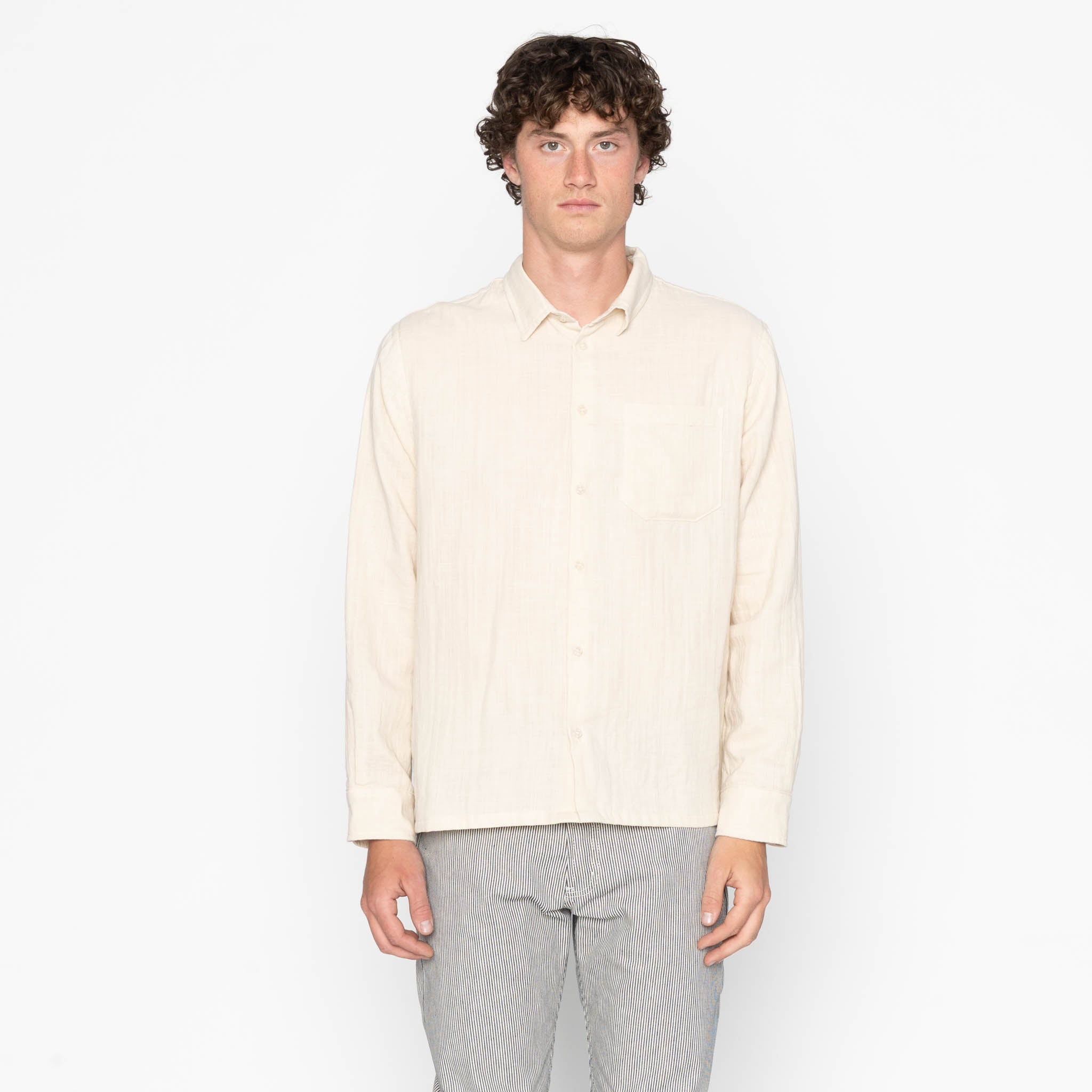 True Shirt - Double Weave Slub Gauze - Bone