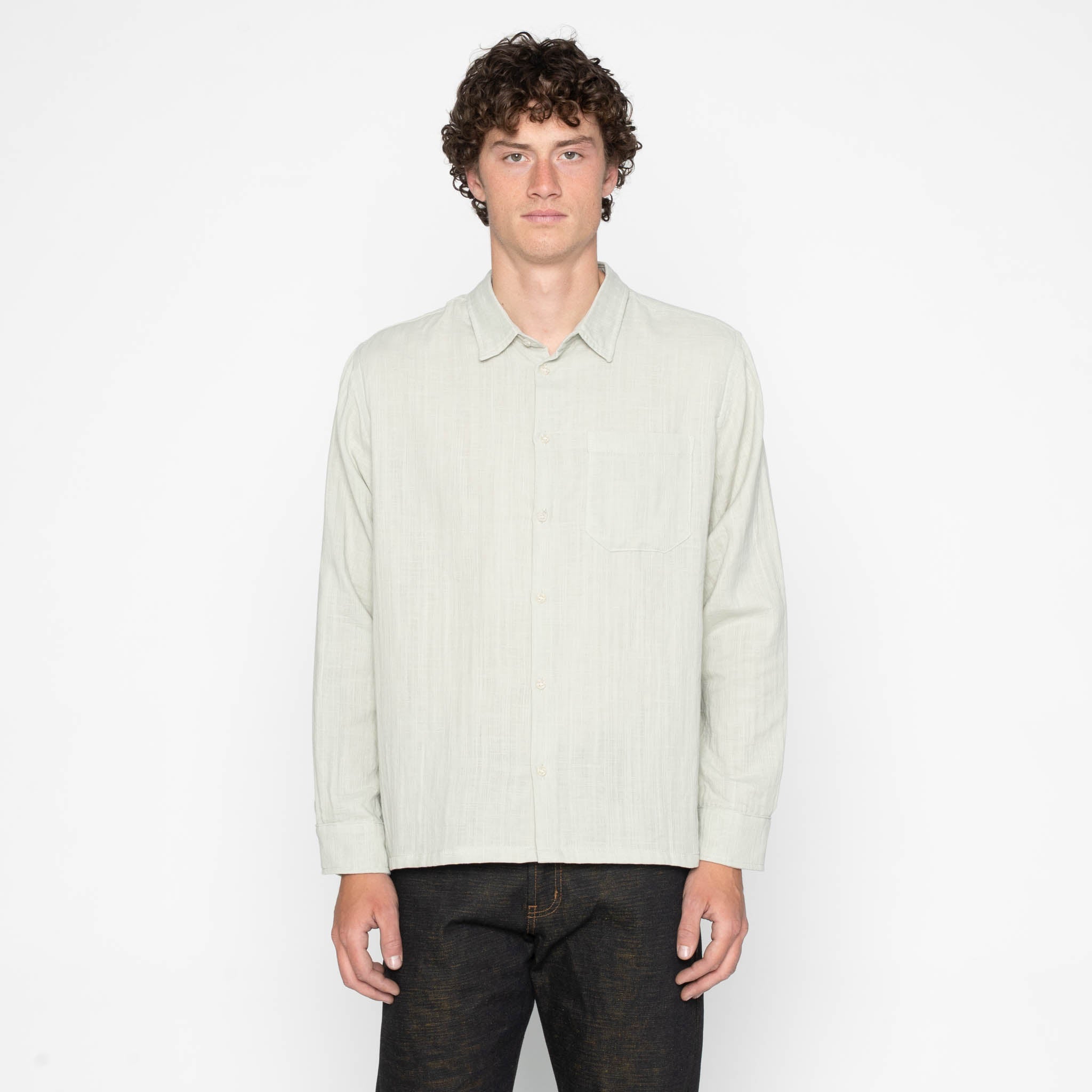 Pocket Tee - Black - Kimono Scramble - Indigo