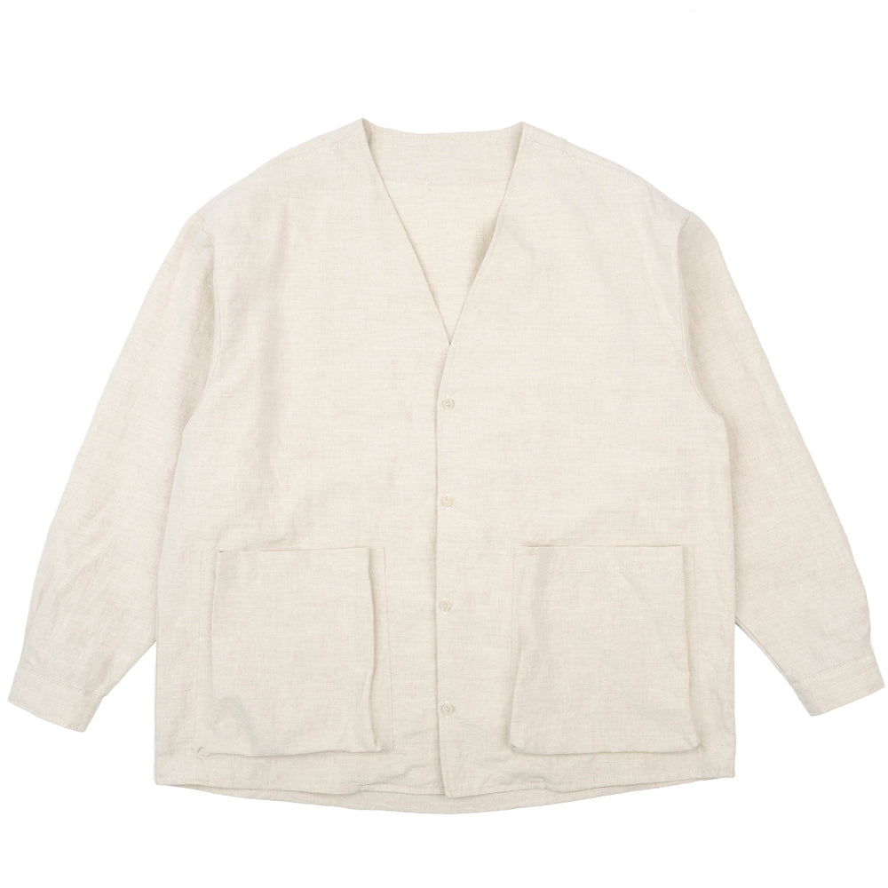 Wise Guy Jacket- Linen Blend Denim - Ecru by Naked & Famous Denim