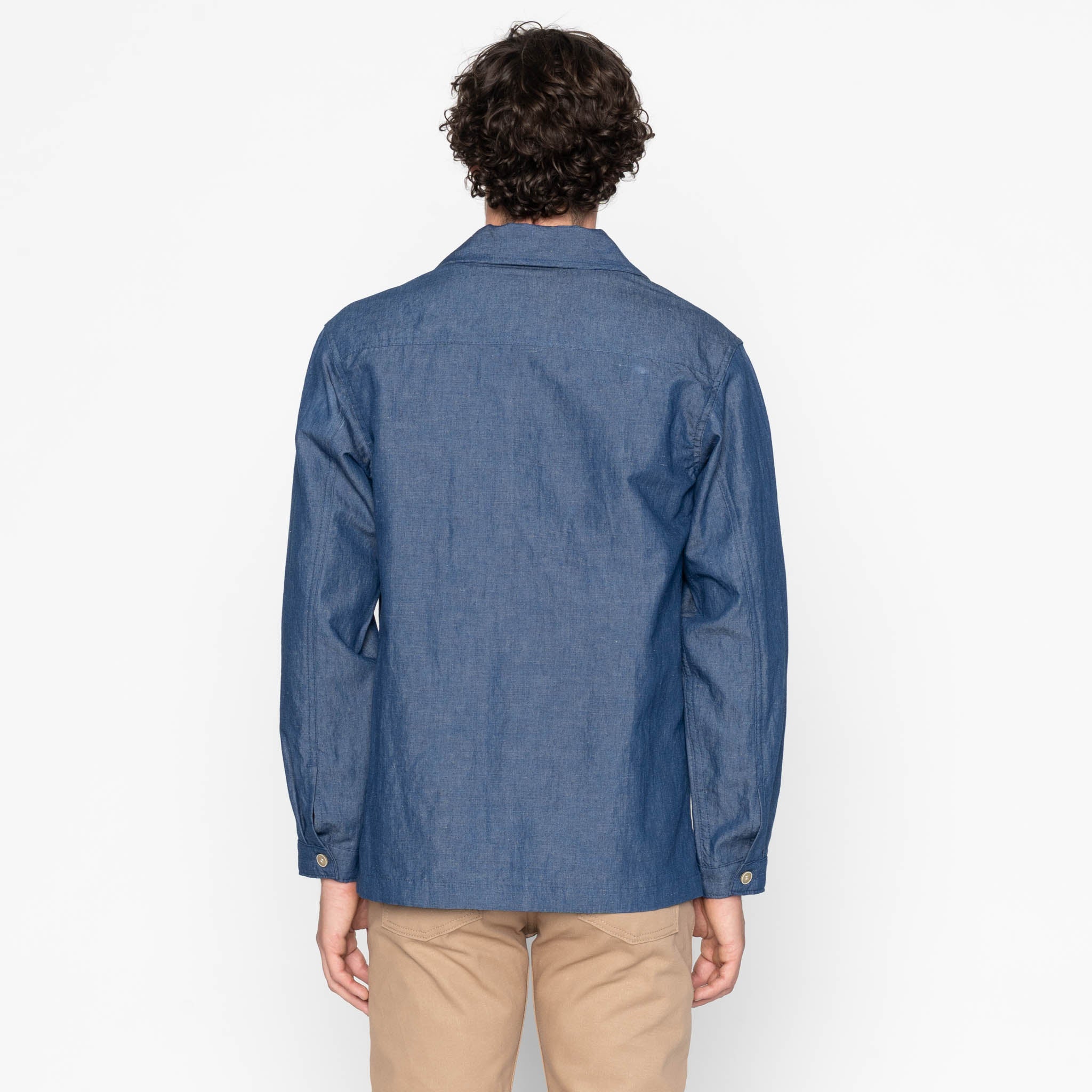Work Shirt - Linen Blend Denim - Indigo by Naked & Famous Denim