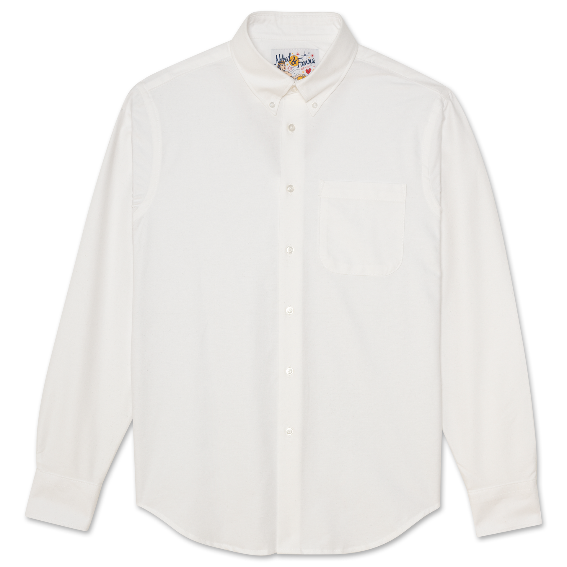 Easy Shirt - Cotton Oxford - White | Naked & Famous Denim