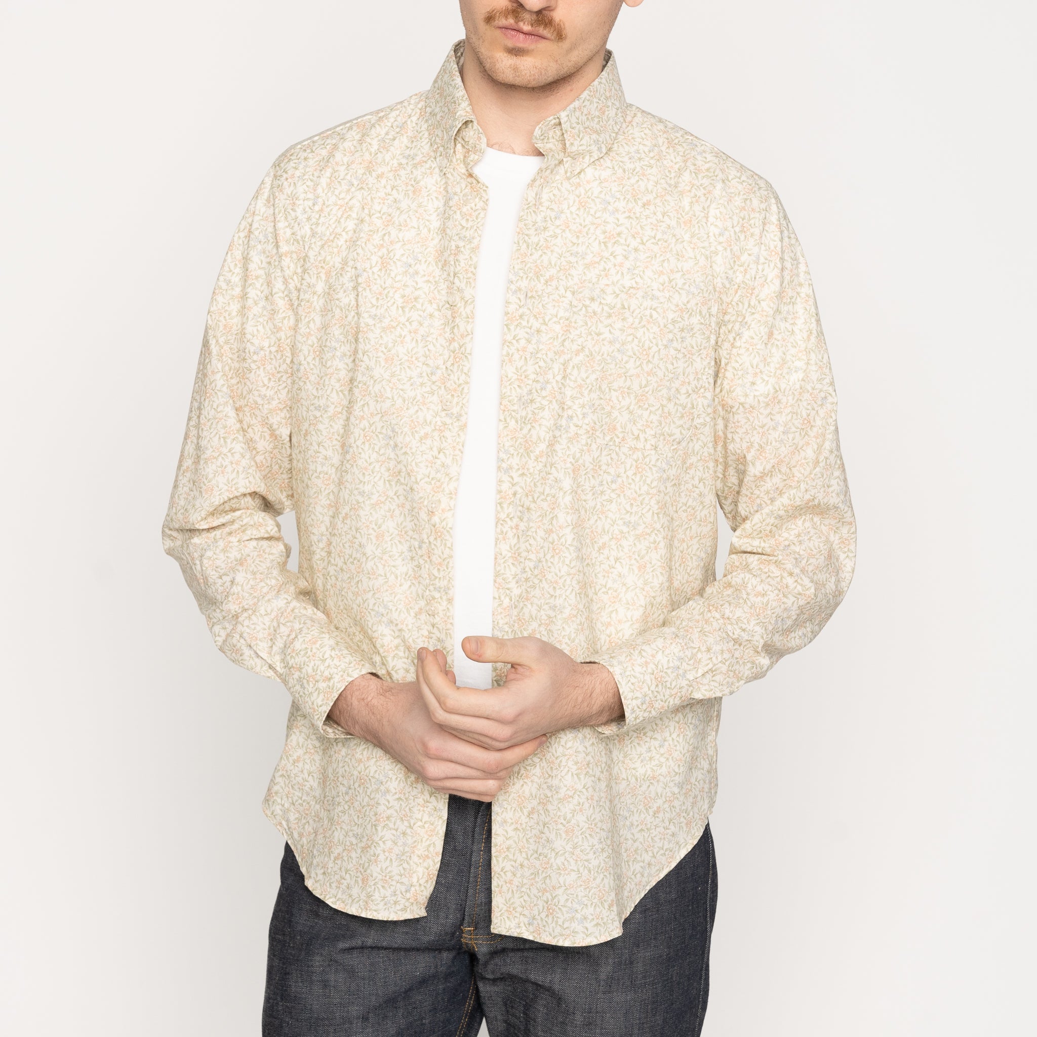 Easy Shirt - Bell Flowers - Cream | Naked & Famous Denim