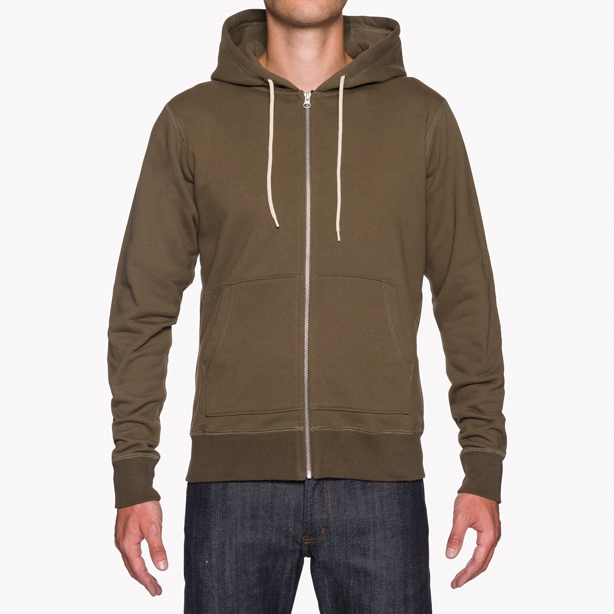 Zip Hoodie - Heavyweight Terry - Hunter by Naked & Famous Denim