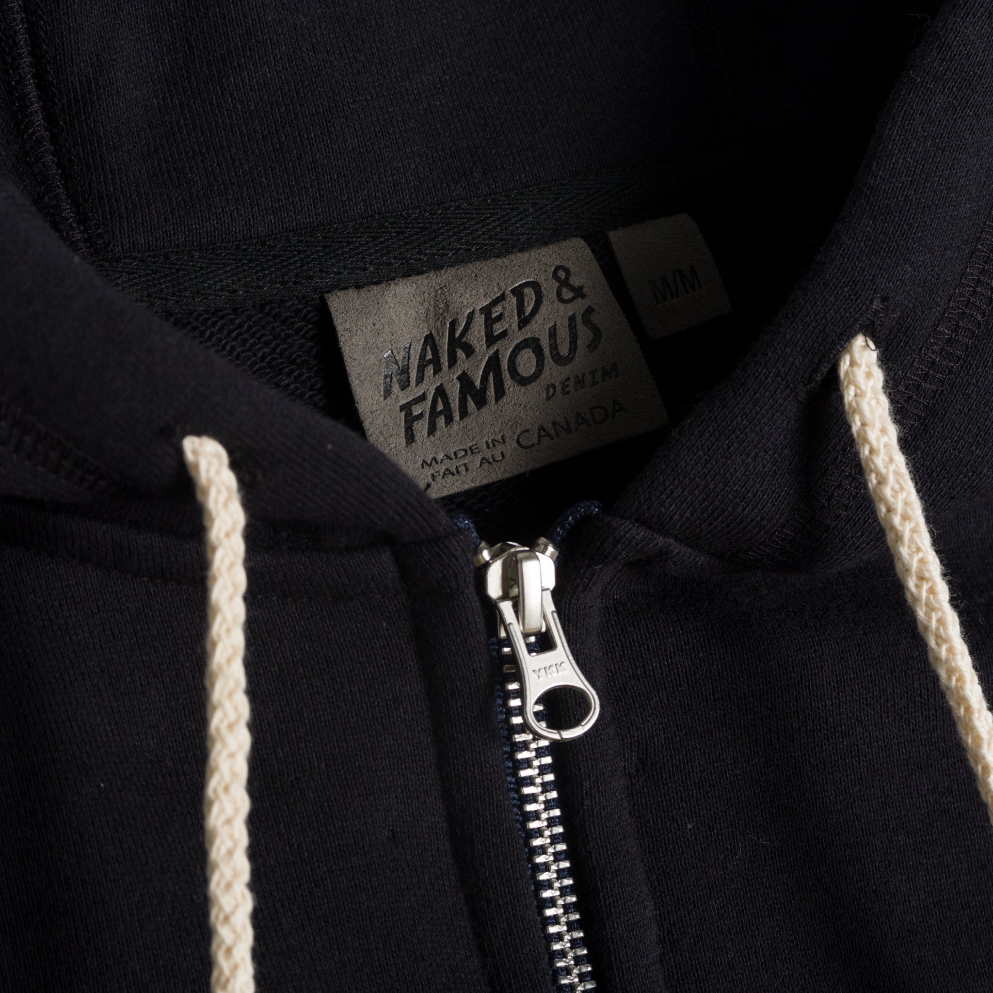 Zip Hoodie - Heavyweight Terry - Black by Naked & Famous Denim