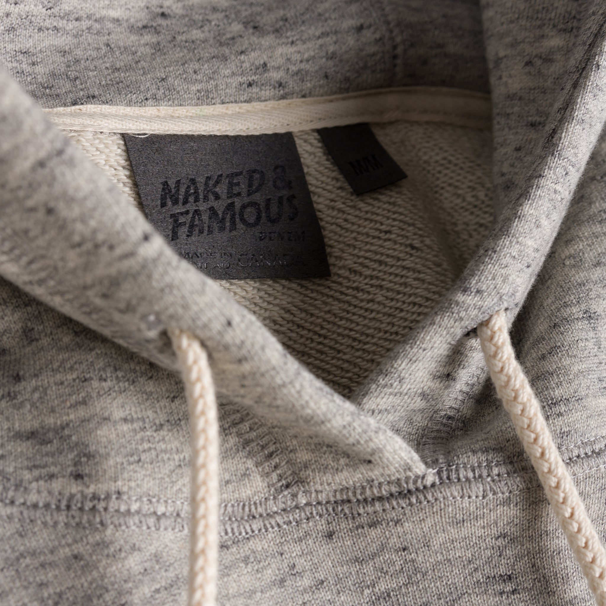 Pullover Hoodie - Heavyweight Terry - Grey by Naked & Famous Denim