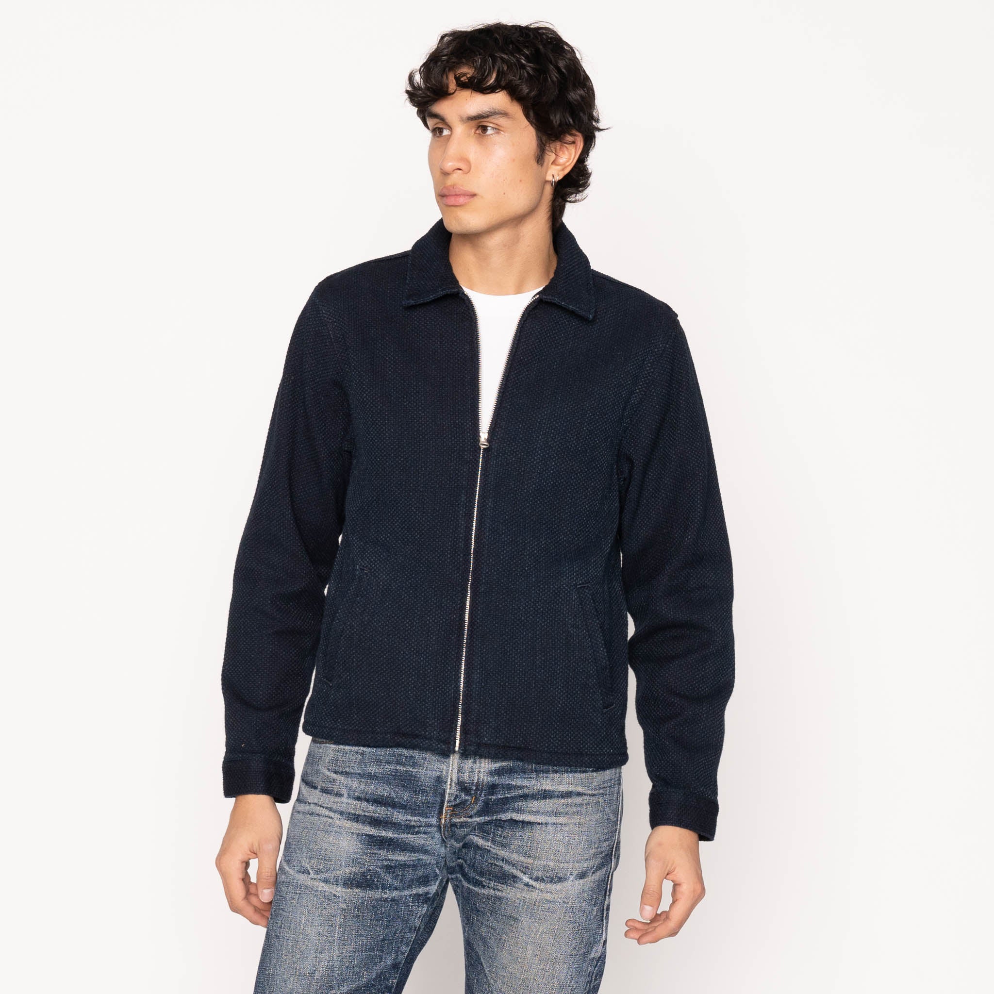 Zip Jacket - Indigo Sashiko