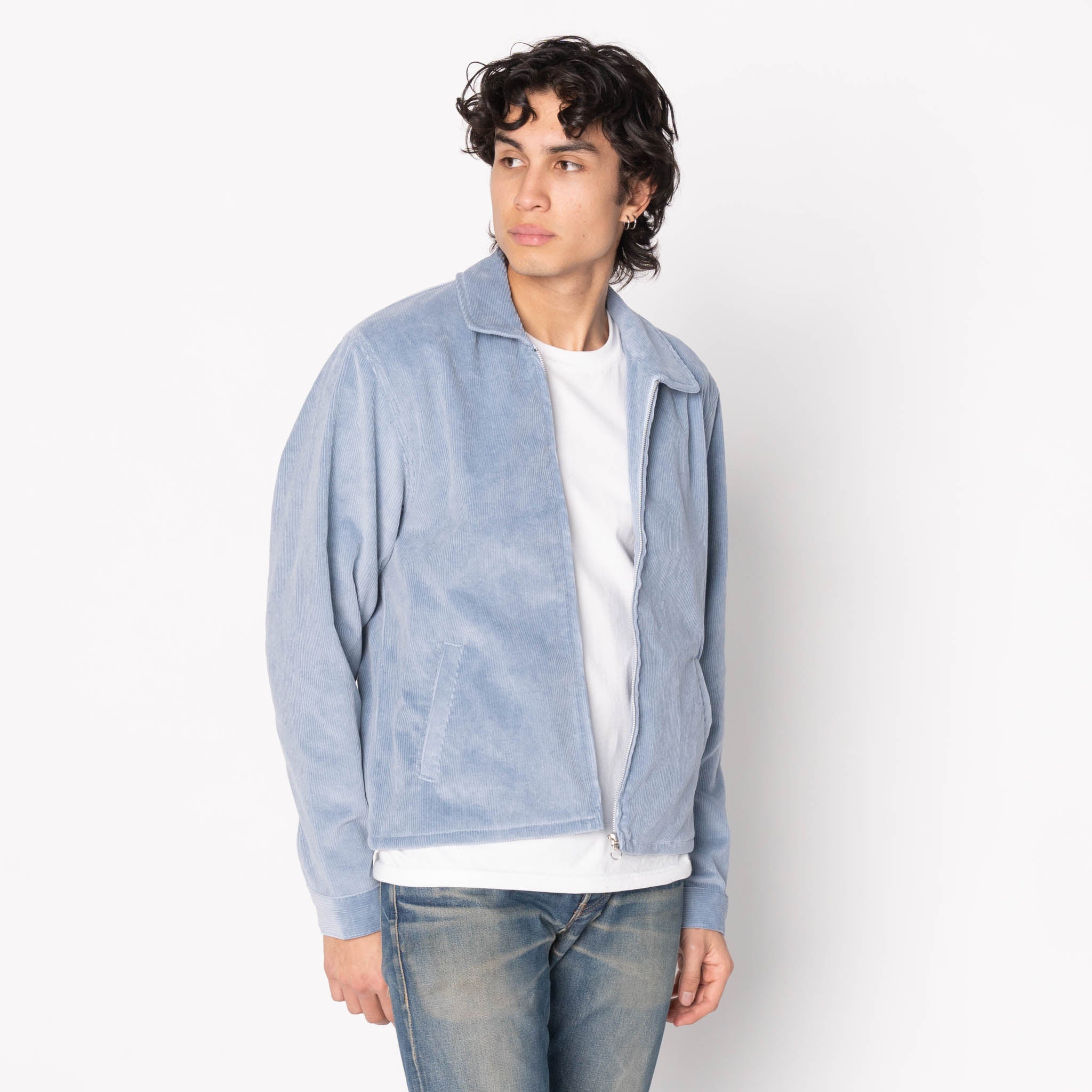 Zip Chore - Faded Corduroy Organic - Pale Indigo