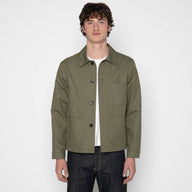 Utility Jacket - 1940s Military Organic Herringbone - Army Green by Naked & Famous Denim