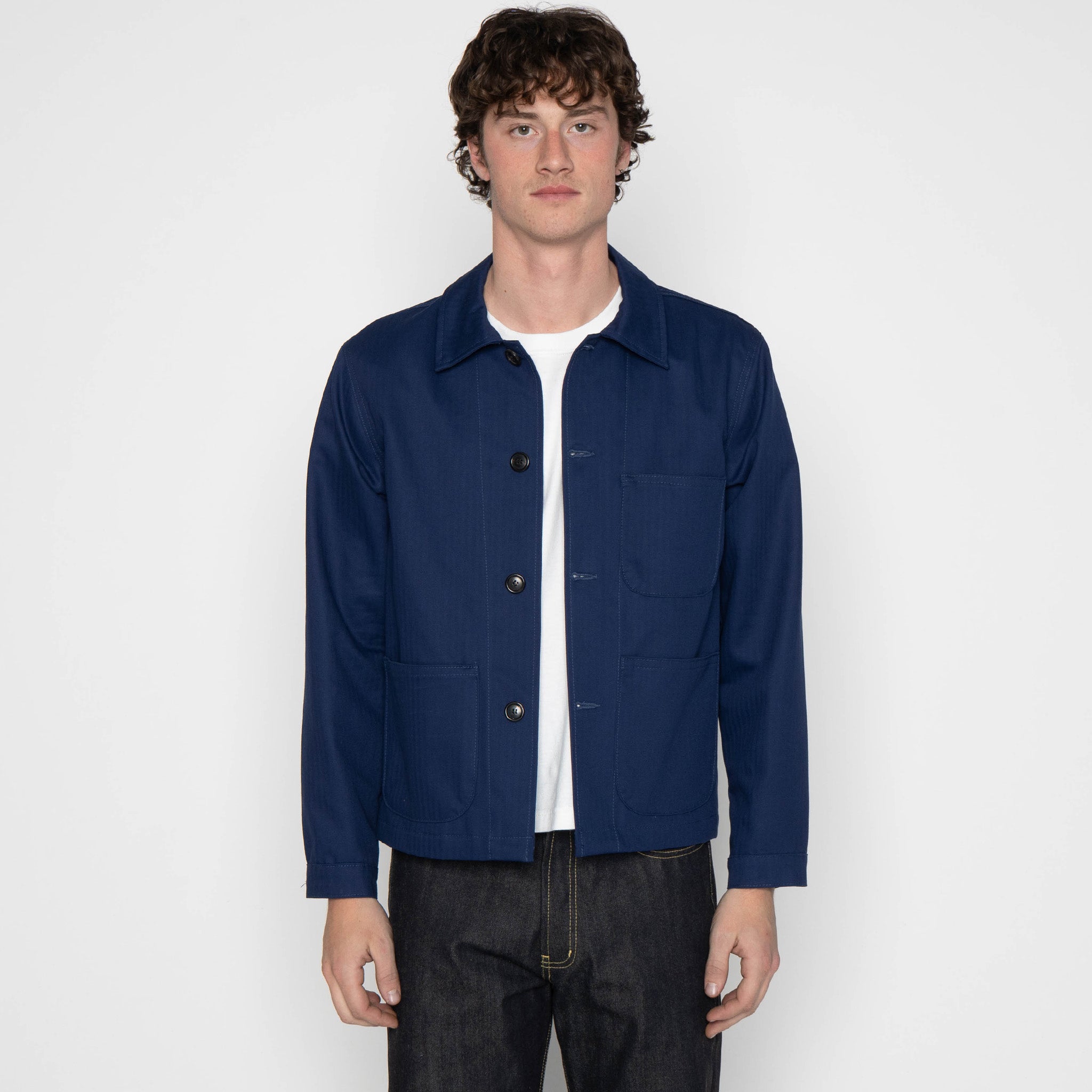 Utility Jacket - 1940s Military Organic Herringbone - Workwear