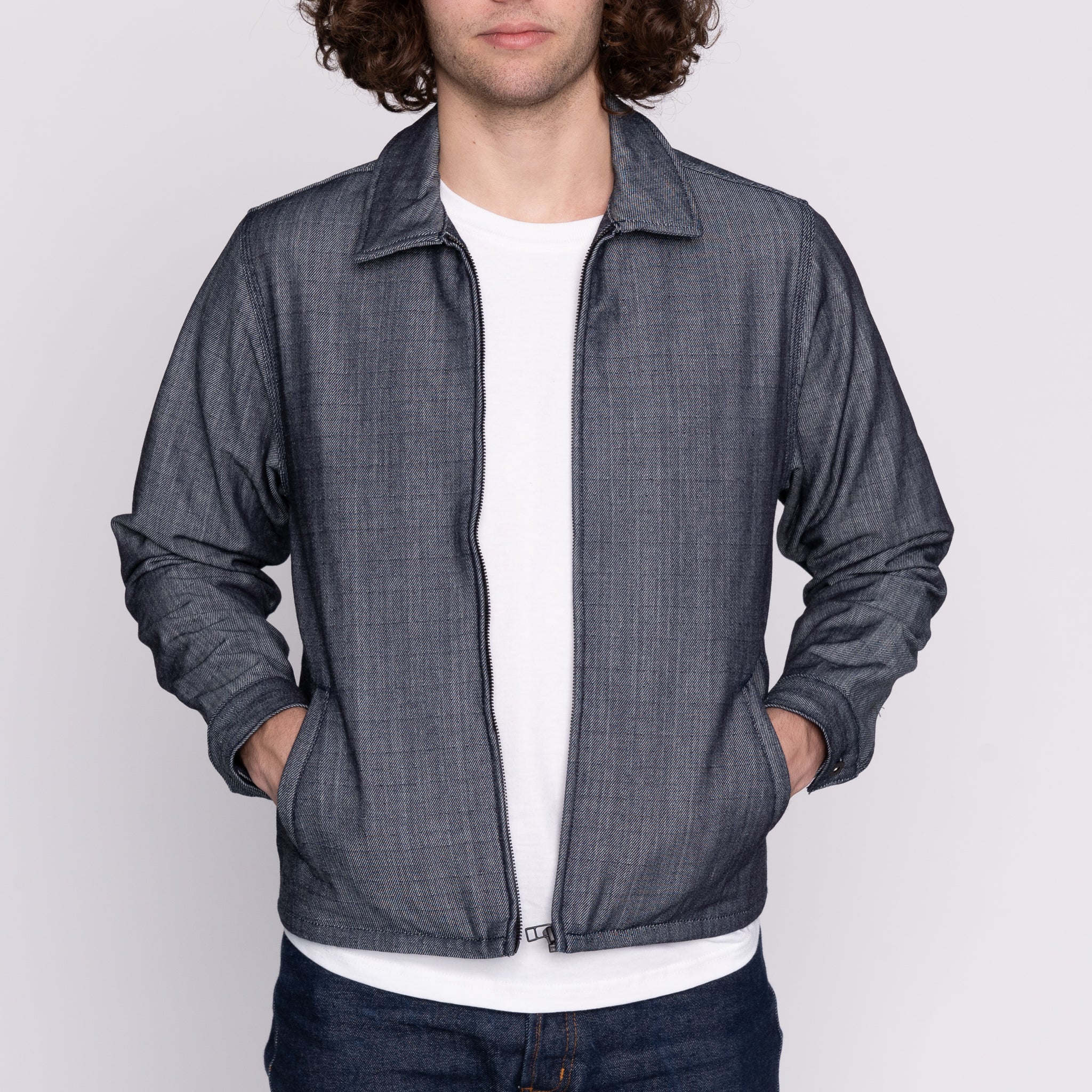 Zip Chore Coat - Blanket Lined Indigo x White