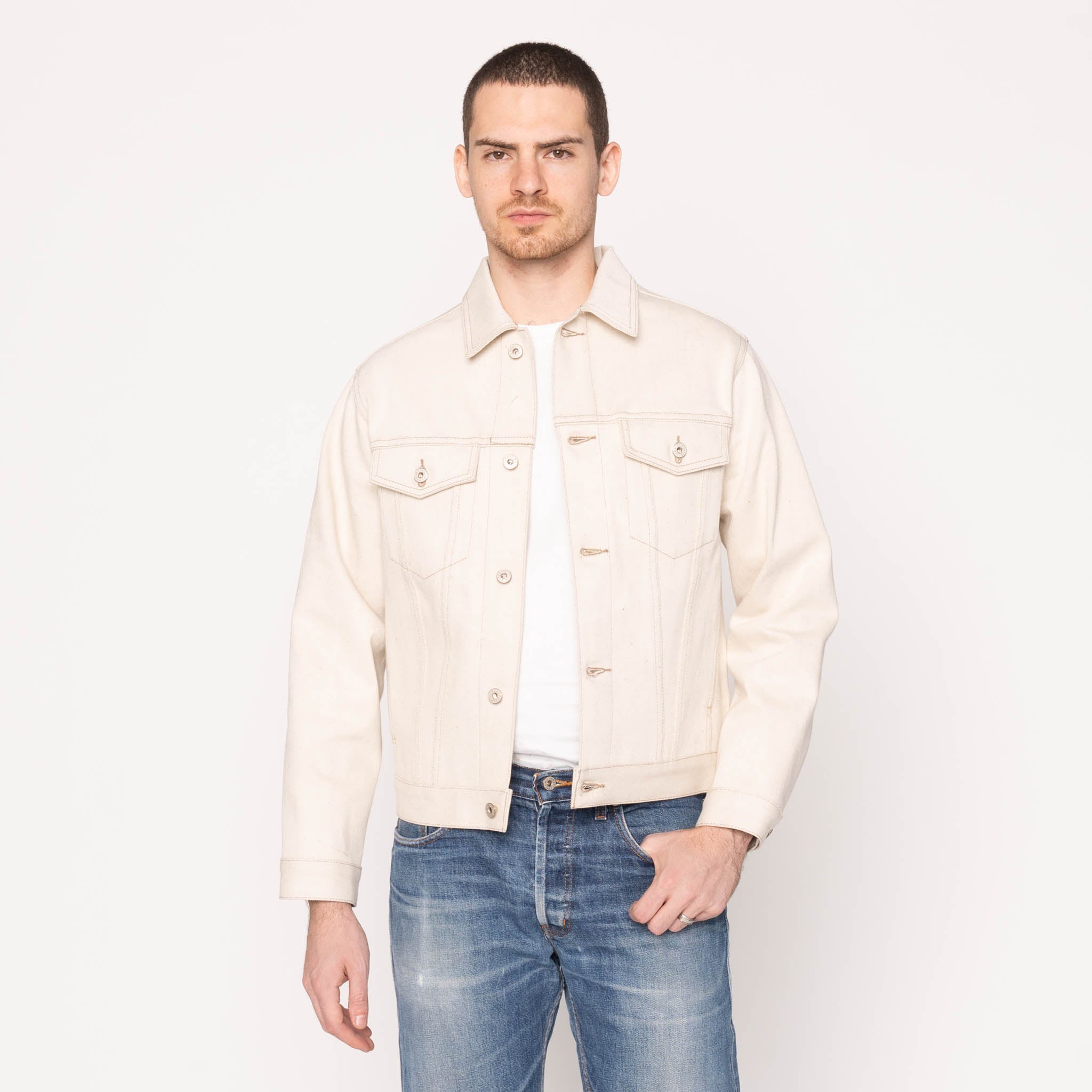 Denim Jacket - All Natural Ecru Foxfibre® Selvedge