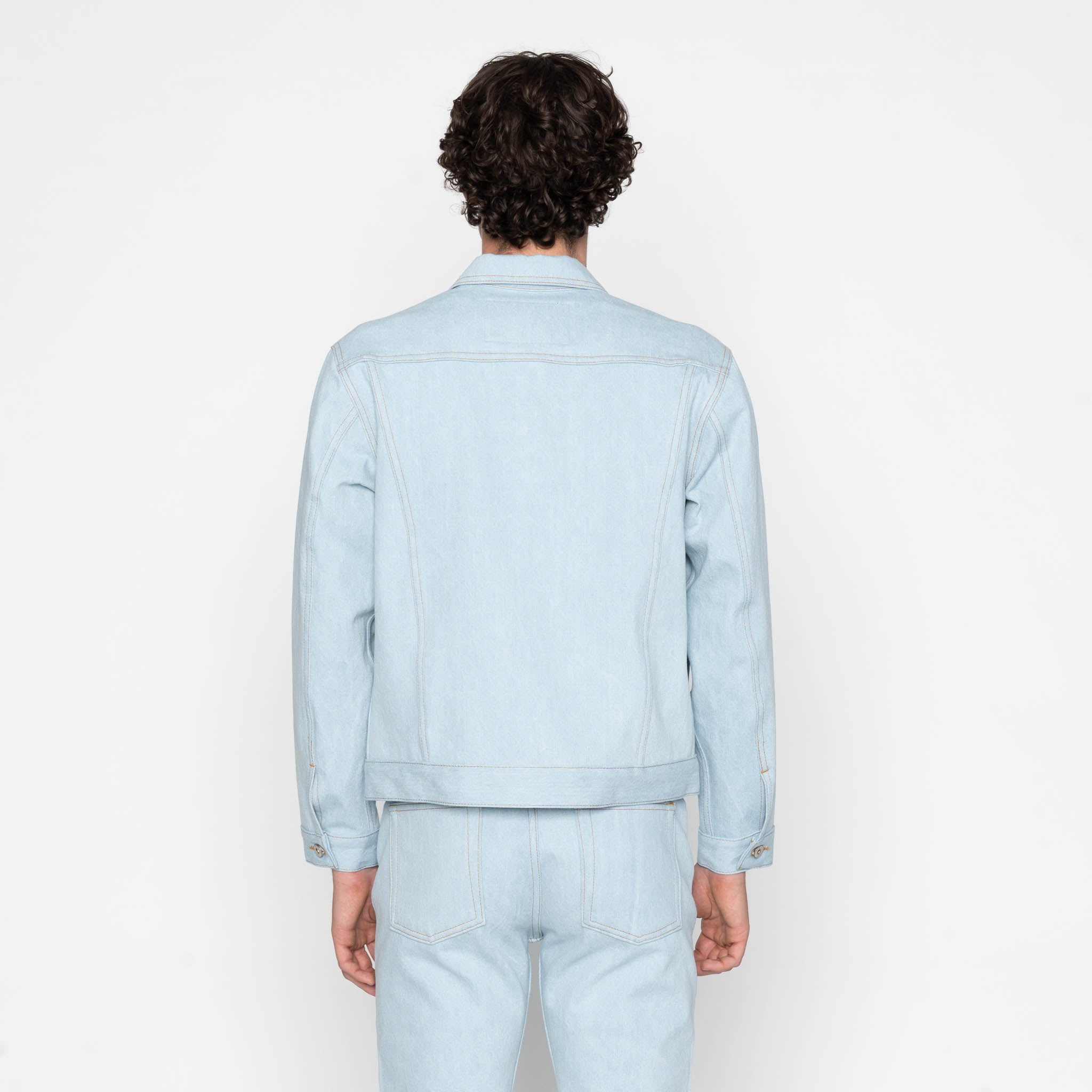 Denim Jacket - Secret Agent - Bleach Blue by Naked & Famous Denim