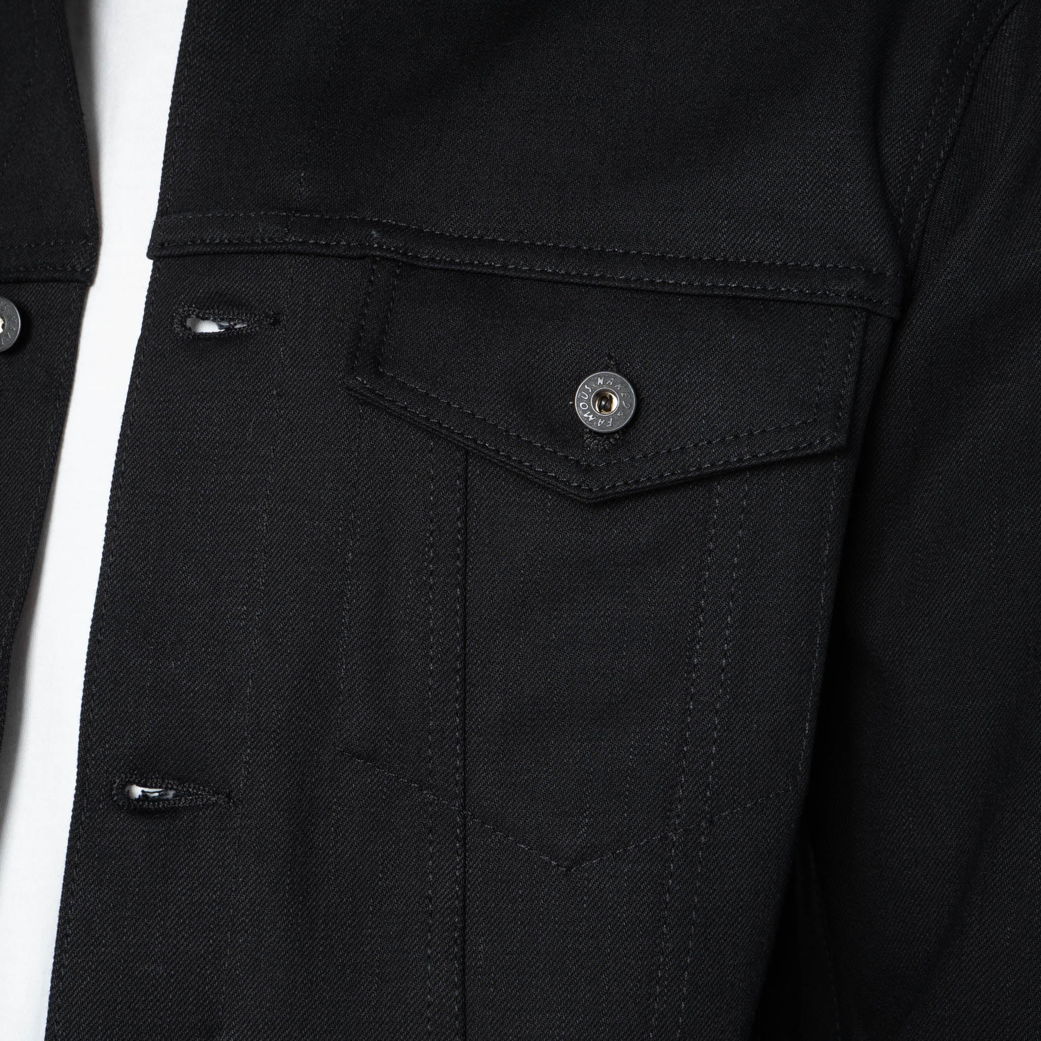 Denim Jacket - Solid Black Selvedge