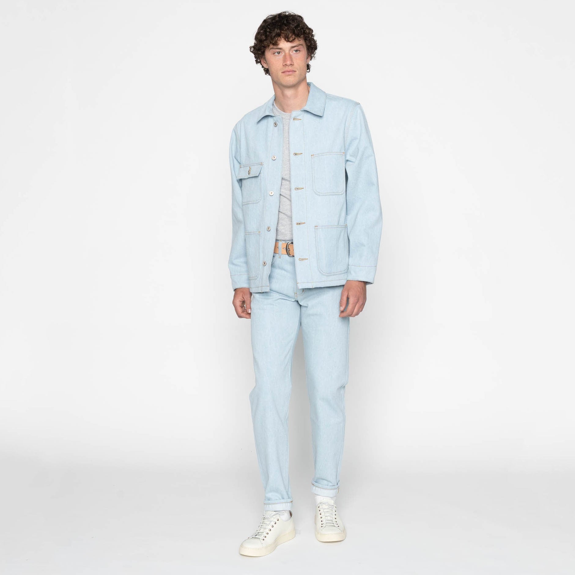 Chore Coat - Secret Agent Denim - Bleach Blue by Naked & Famous Denim