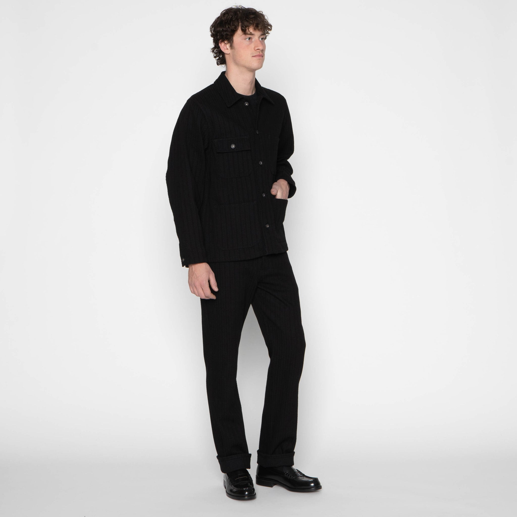 Chore Coat - Black Sugiaya | Naked & Famous Denim