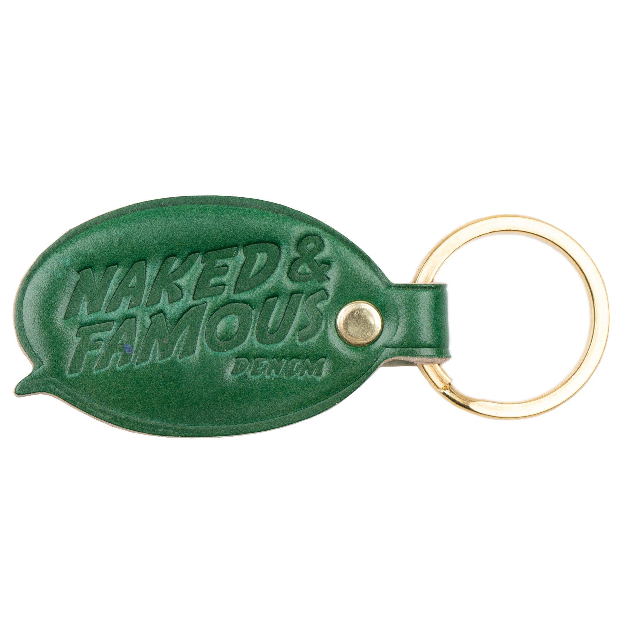 Leather Key Charm - Shell Cordovan - Green by Naked & Famous Denim