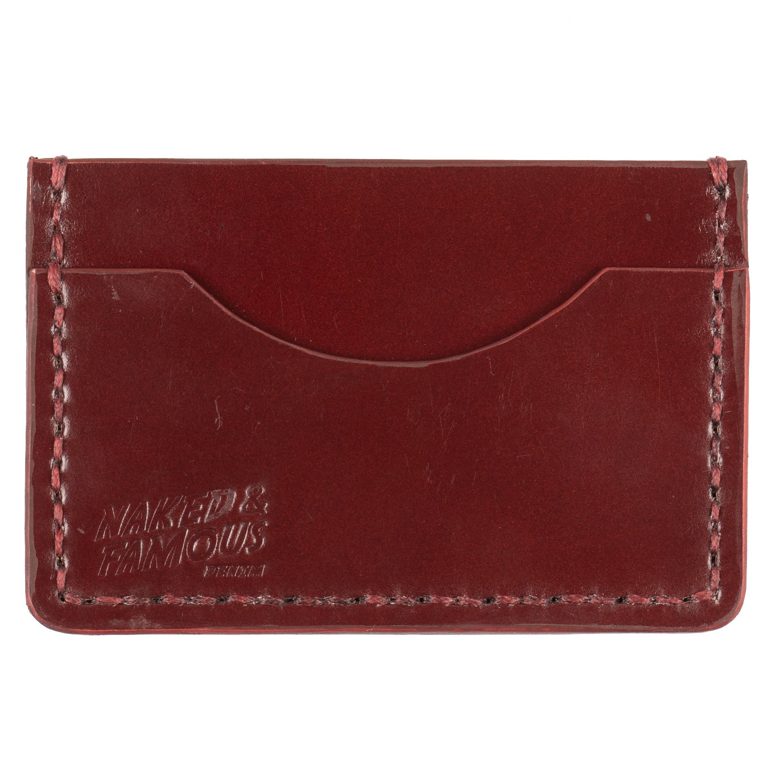 Card Case - Cordovan Leather - Oxblood by Naked & Famous Denim