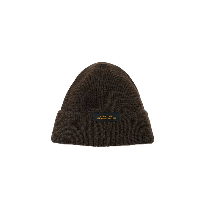 Wool Knit Watch Cap - Brown