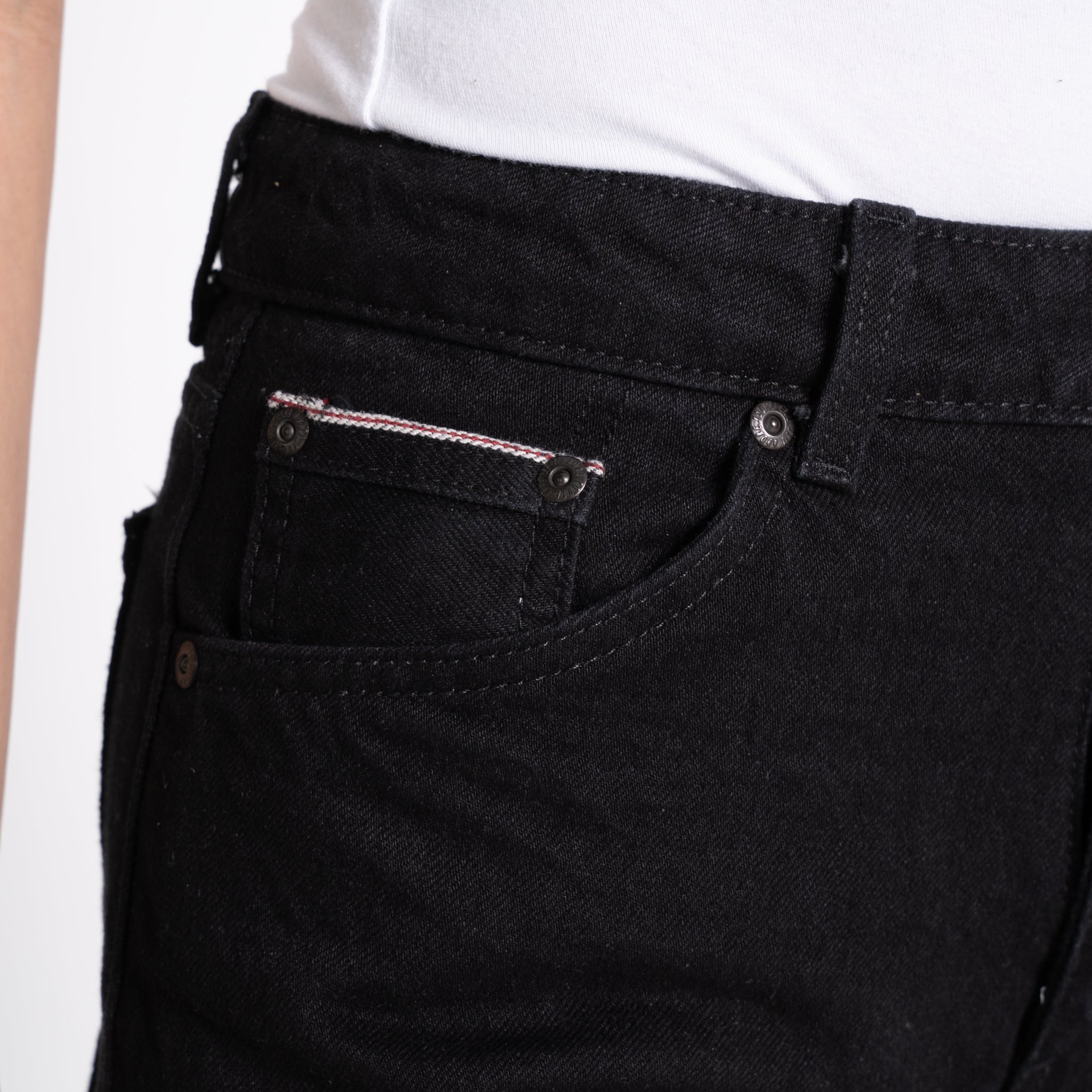 Products Women's - Max - Solid Black Selvedge